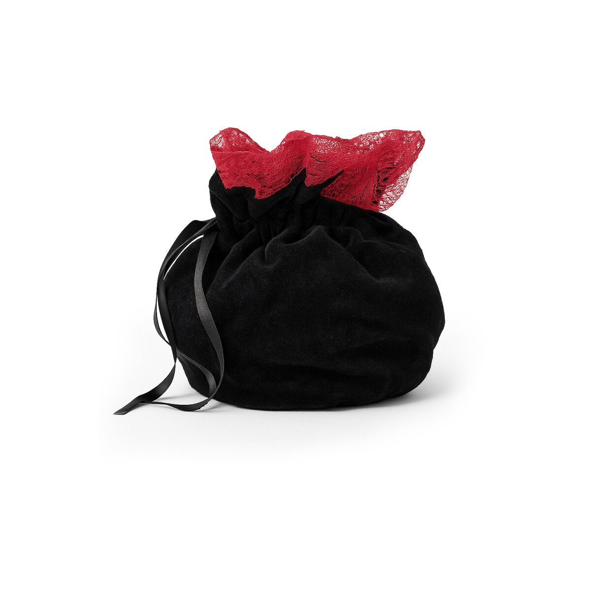 Medeltida påse Loretta svart-röd