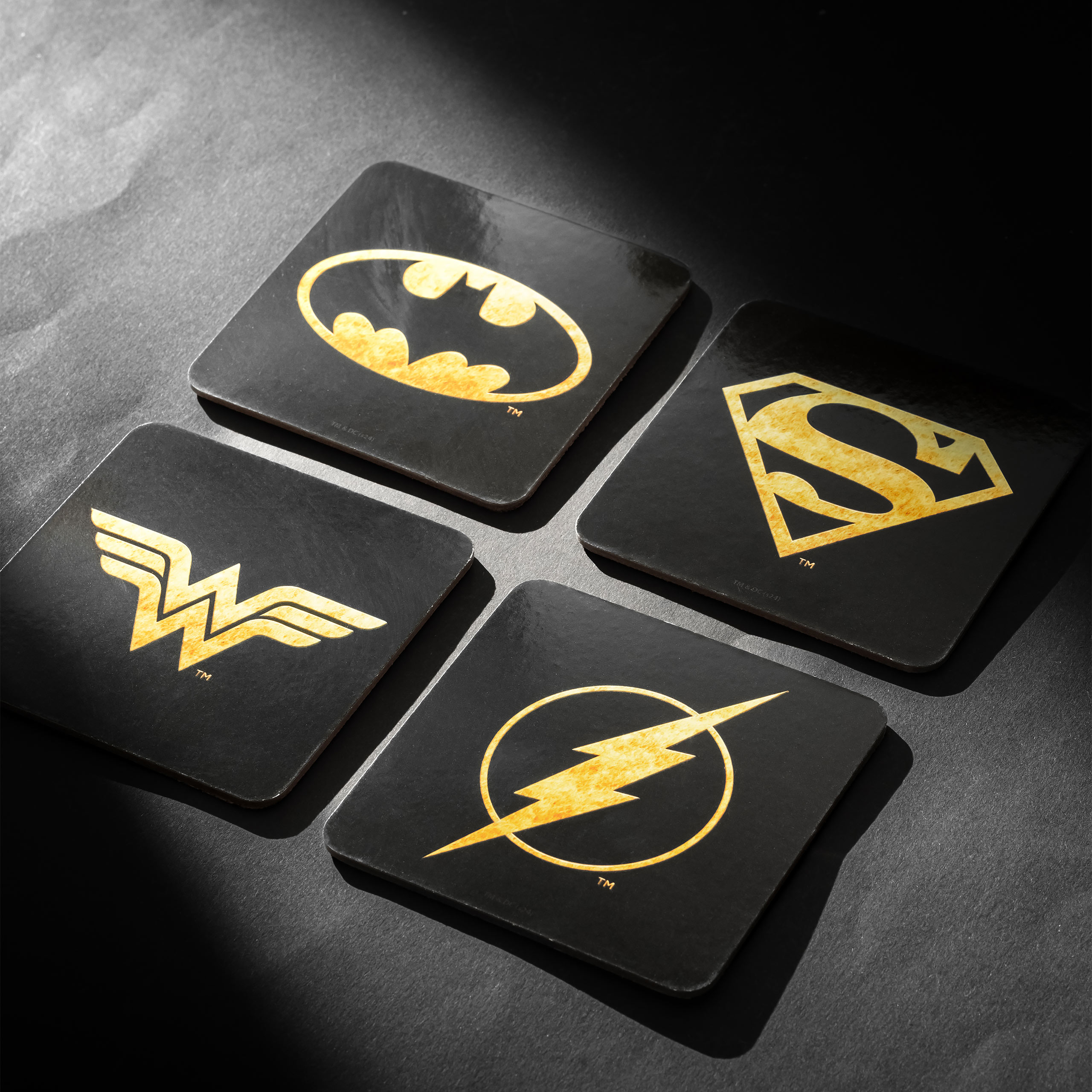 DC Comics Logos Onderzetters Set van 4