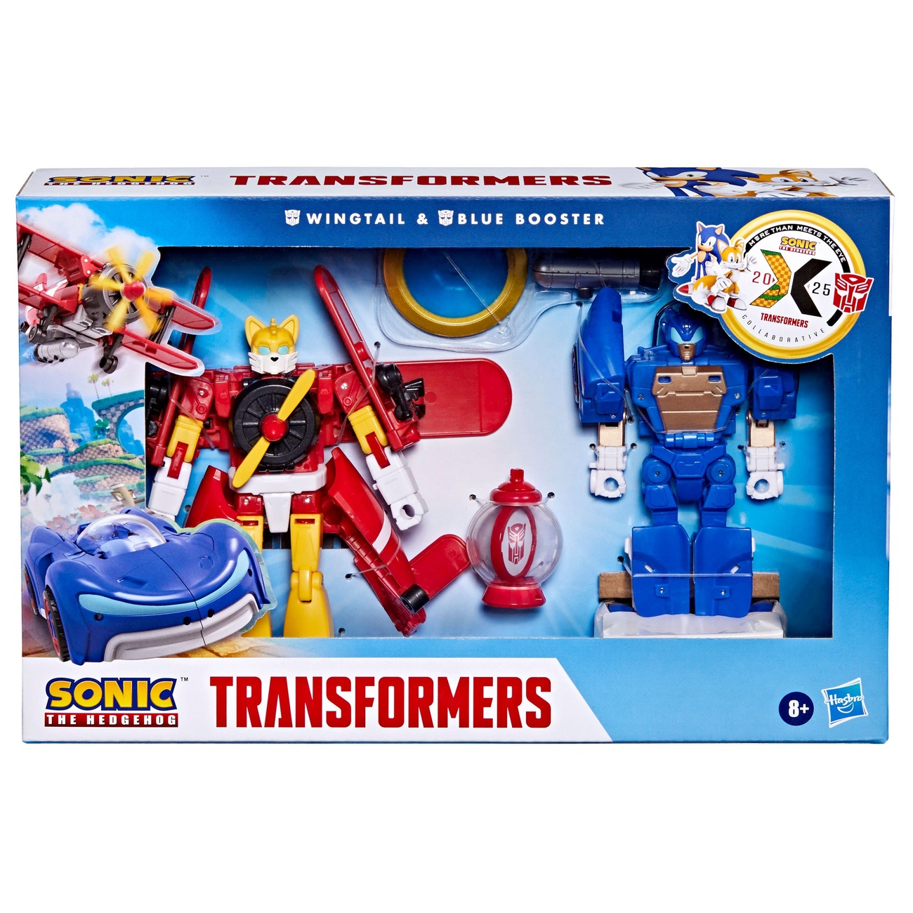 Sonic the Hedgehog x Transformers Zestaw 2 figurek akcji Wingtail & Blue Booster 13 cm
