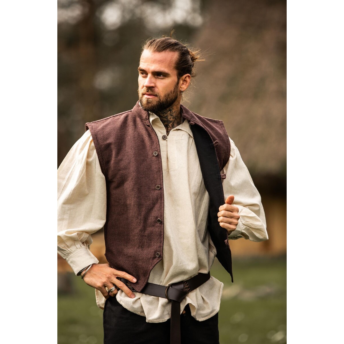 Middeleeuws vest Irvin bruin