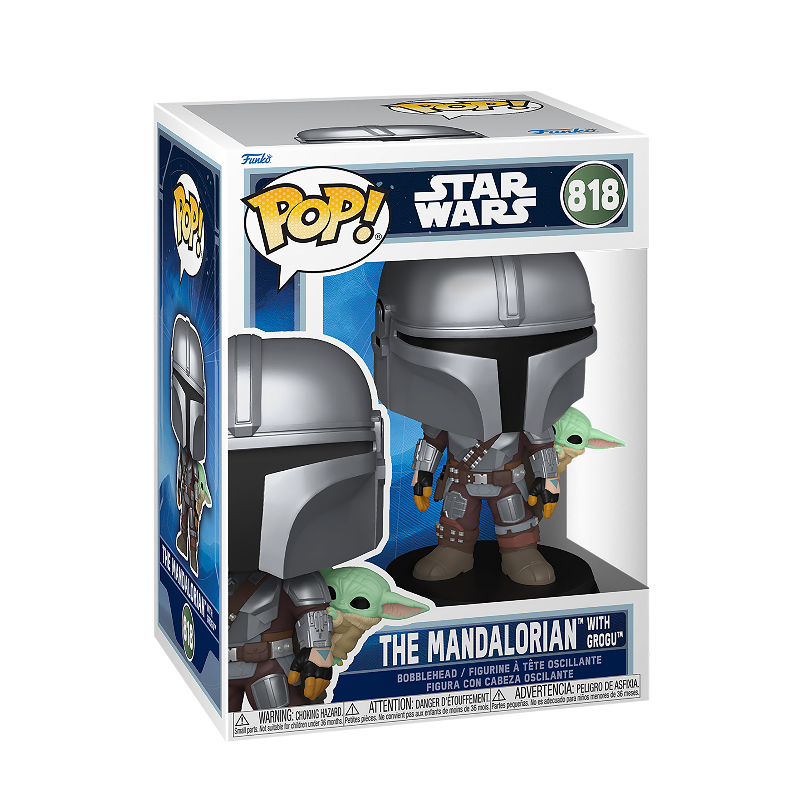 Mandalorianer mit Grogu Funko Pop Wackelkopf-Figur - Star Wars The Mandalorian