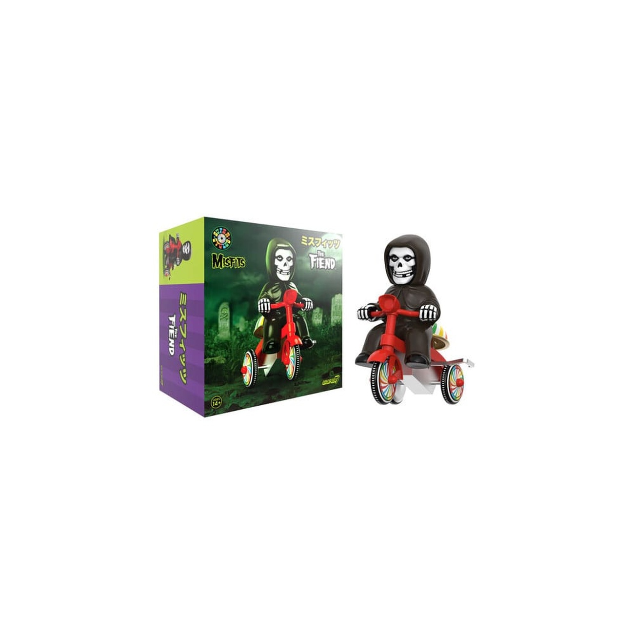 Misfits Super Cycles action figure Fiend (nero con triciclo rosso) 13 cm