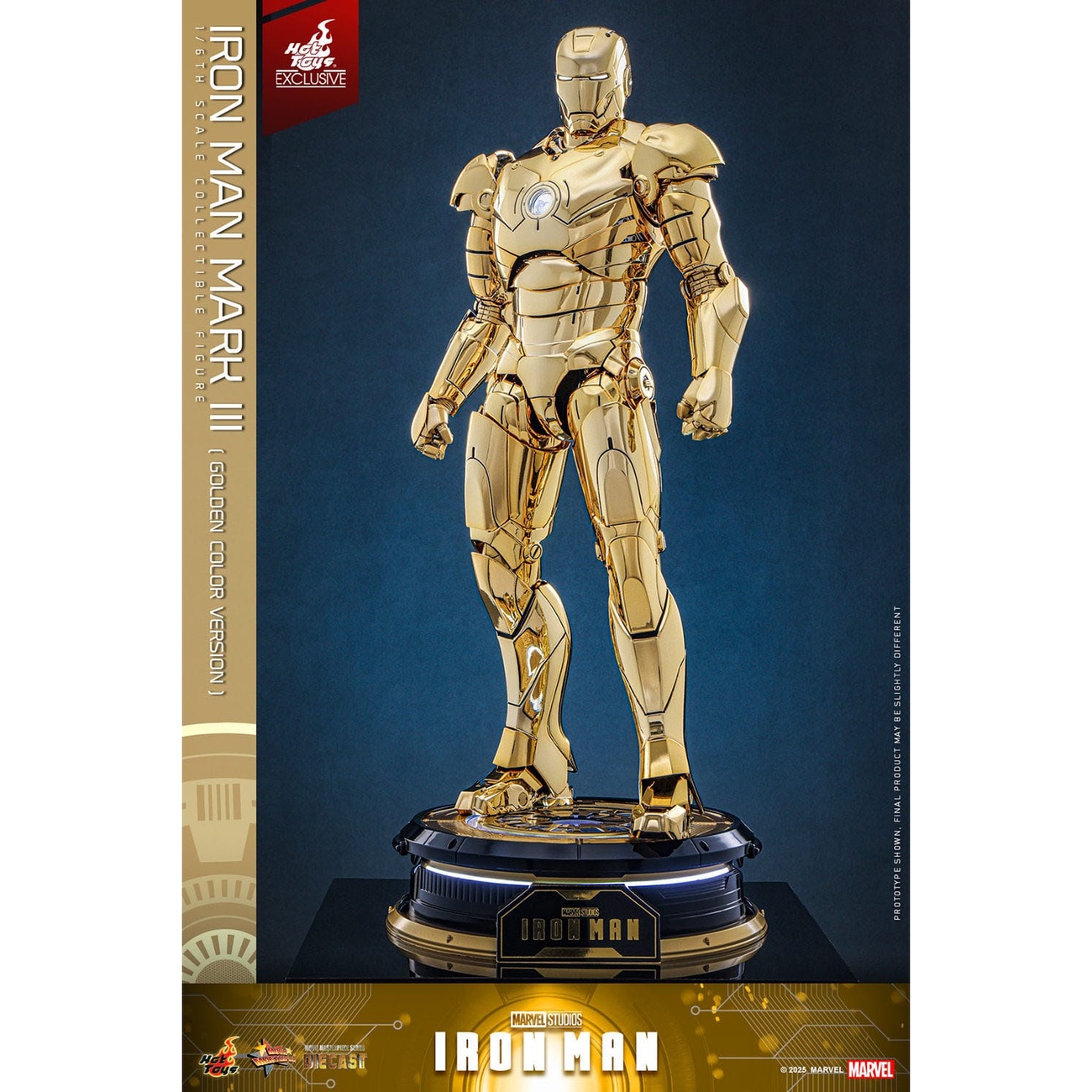 Iron Man - Iron Mark III action figure Masterpiece 1:6 Gold Color Version Esclusiva