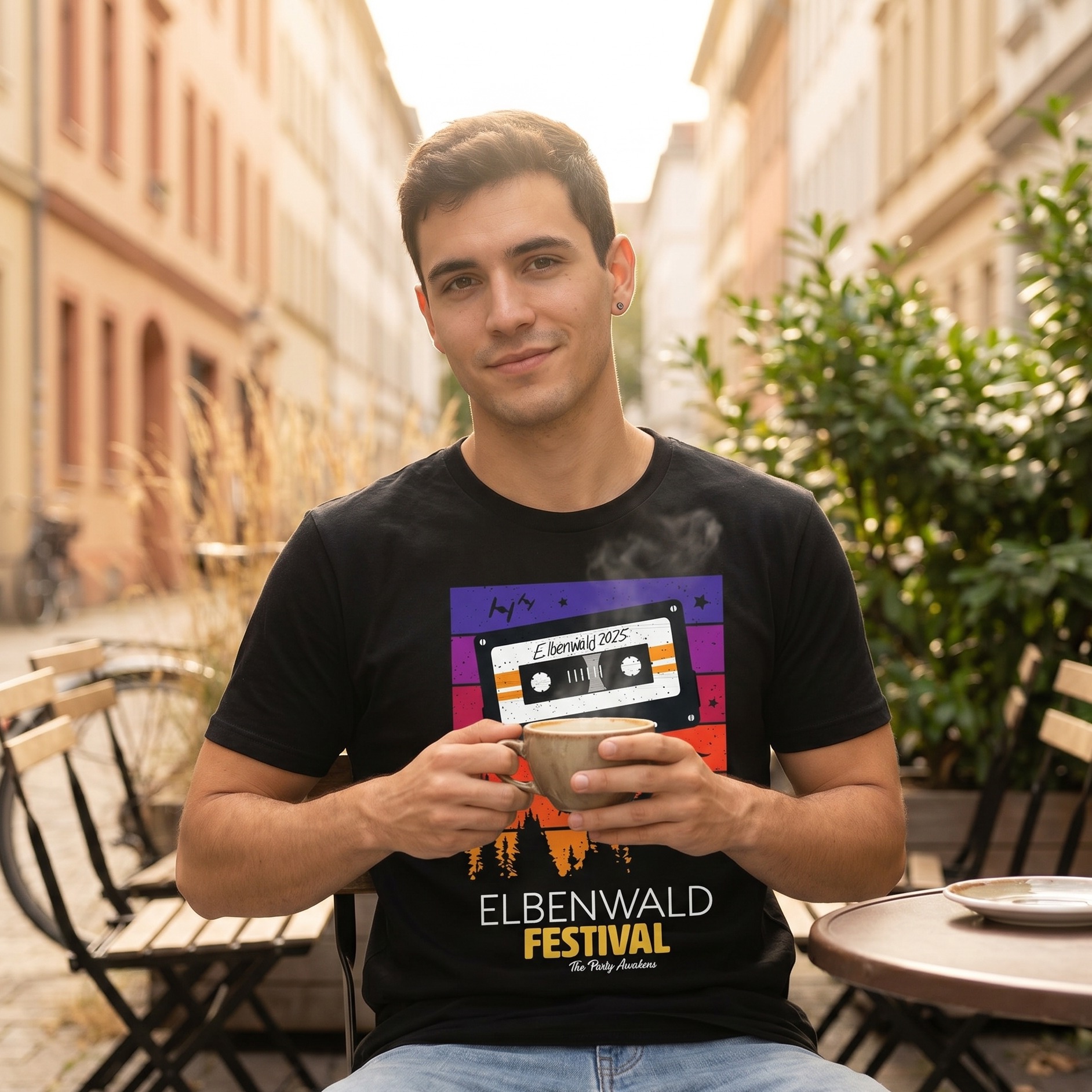 Elbenwald Festival - Tape T-shirt zwart