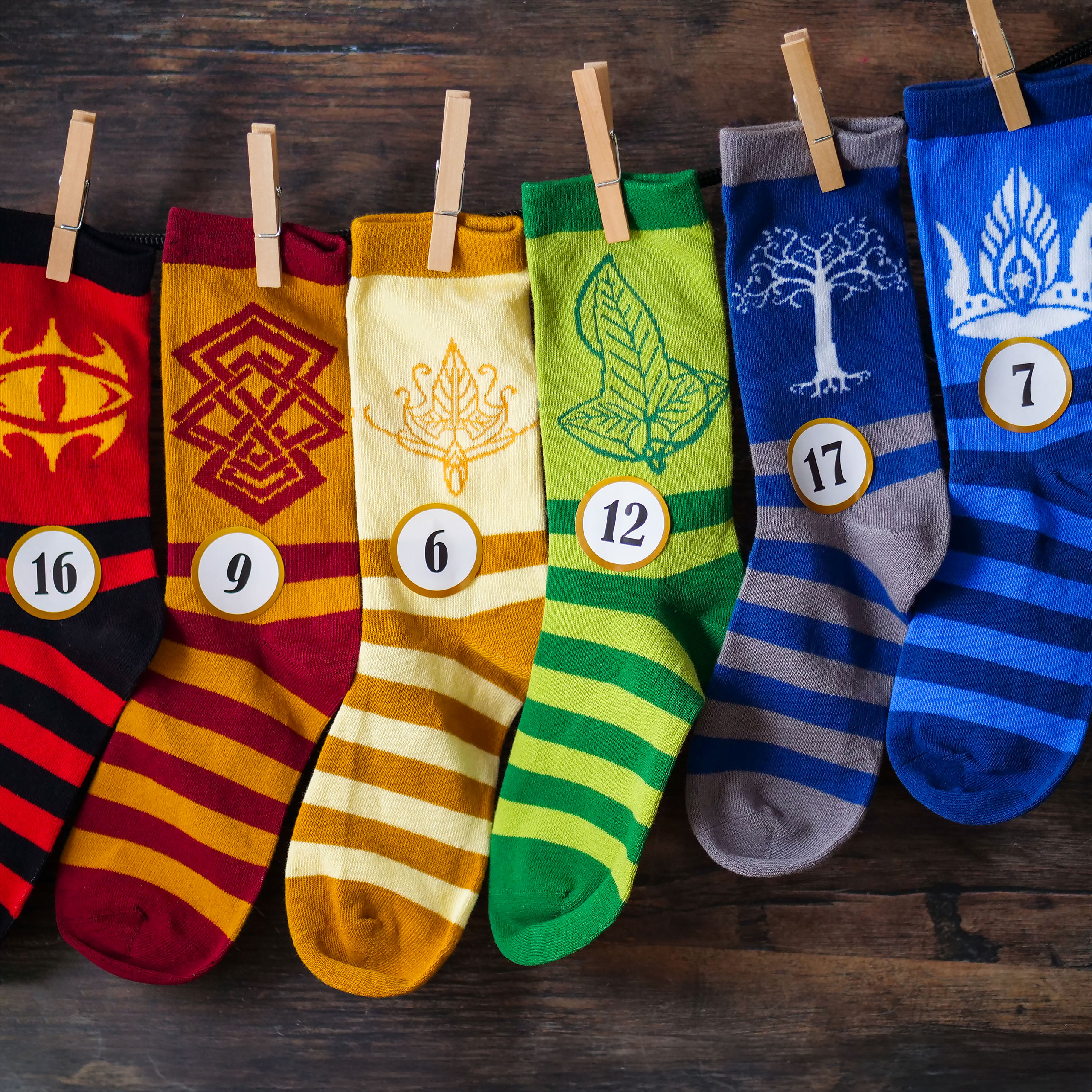 Lord of the Rings Socks Advent Calendar for Filling