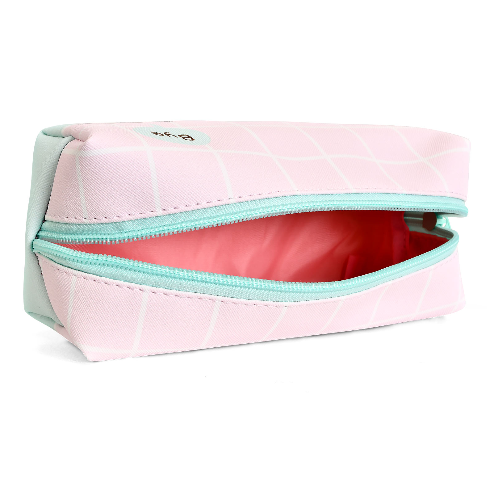 Zedtom Trousse Portatili In Flanella Con Cerniera, Design Gatto Carino, Multicolore, 19x5x12 Cm