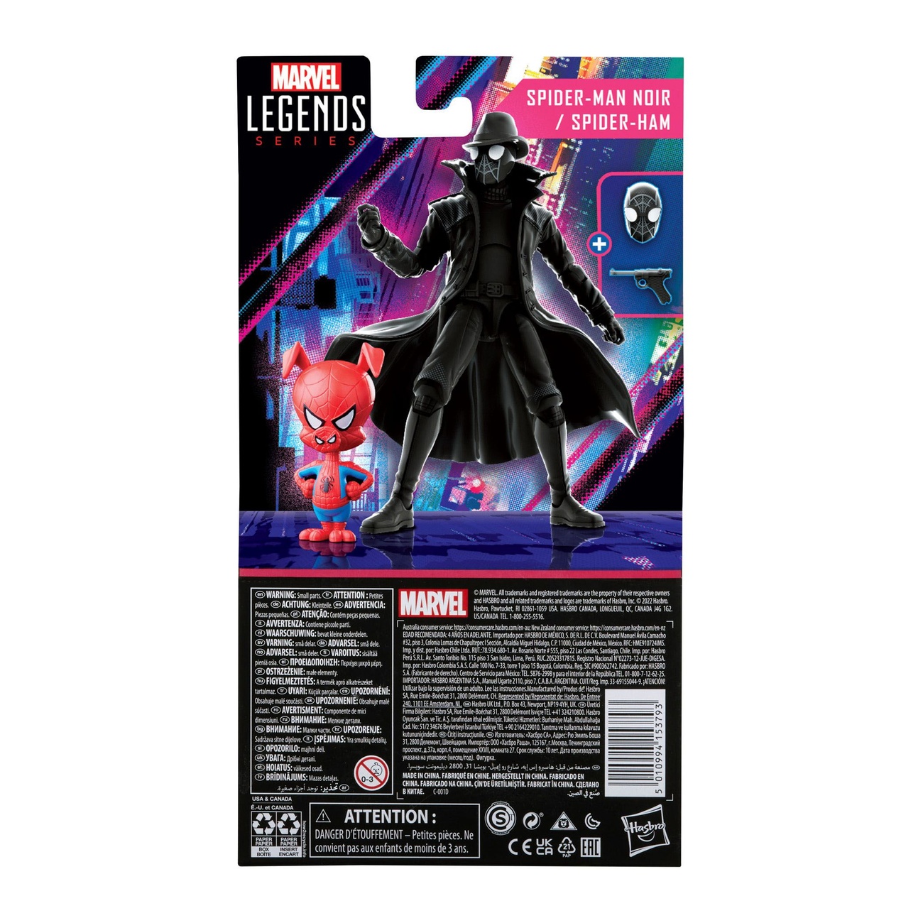Spider-Man: Into the Spider-Verse Marvel Legends actiefiguren 2-pack 2022 Spider-Man Noir & Spider-Ham 15 cm