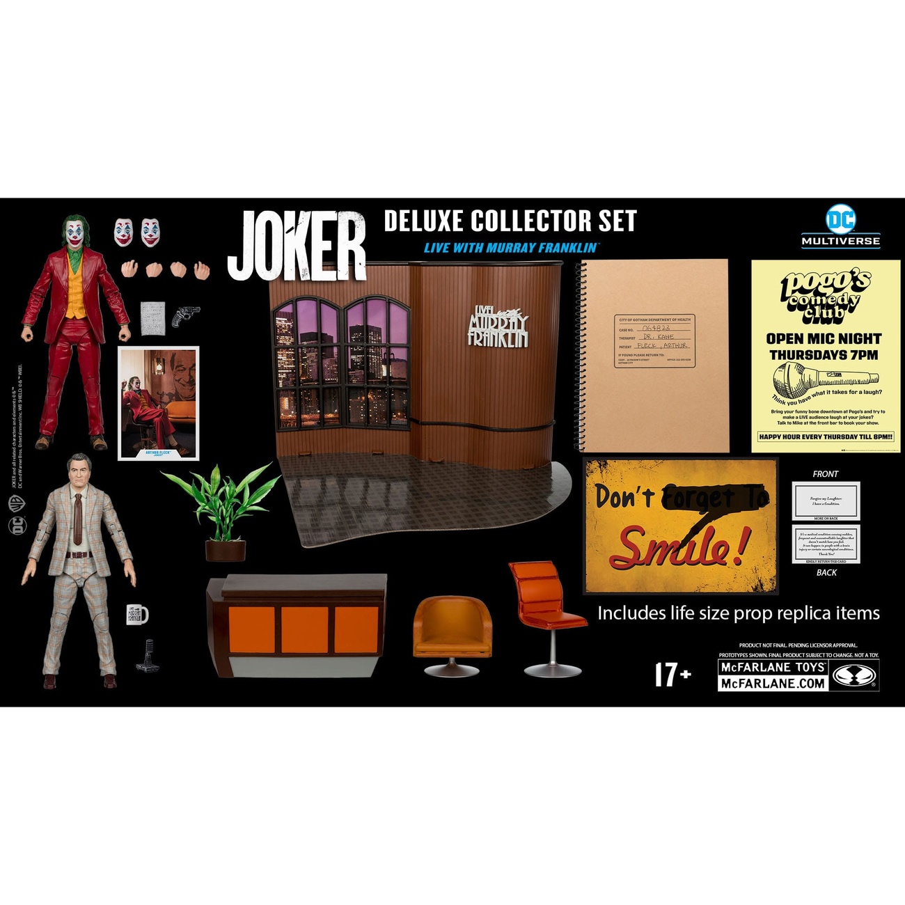 Joker DC Multiverse (película Joker) Figura de acción Deluxe de coleccionista The Joker (Live with Murray Franklin) Edición limitada 18