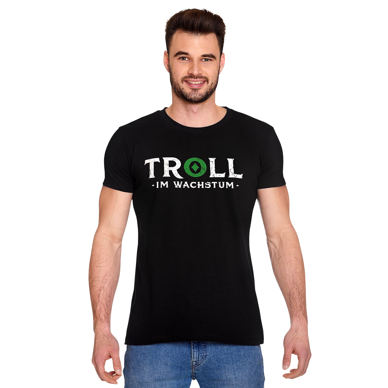T-shirt Troll en croissance noir