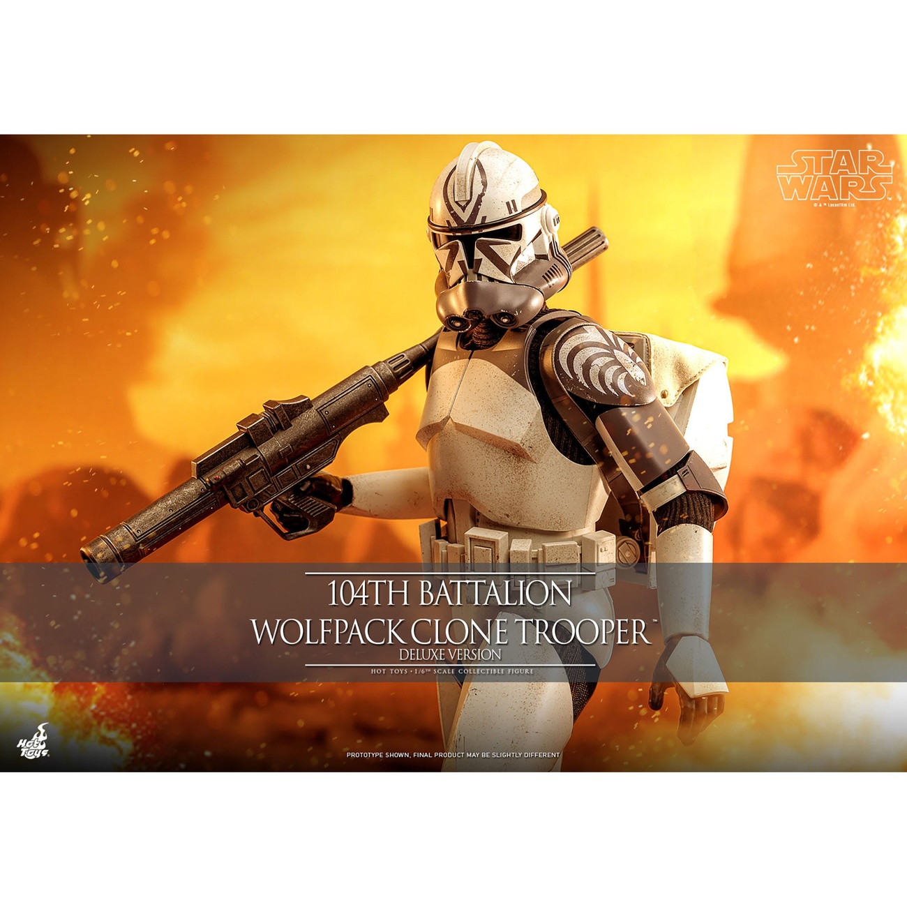 Star Wars: The Clone Wars - 104th Battalion Wolfpack Clone Trooper 1:6 Scale Action Figure
