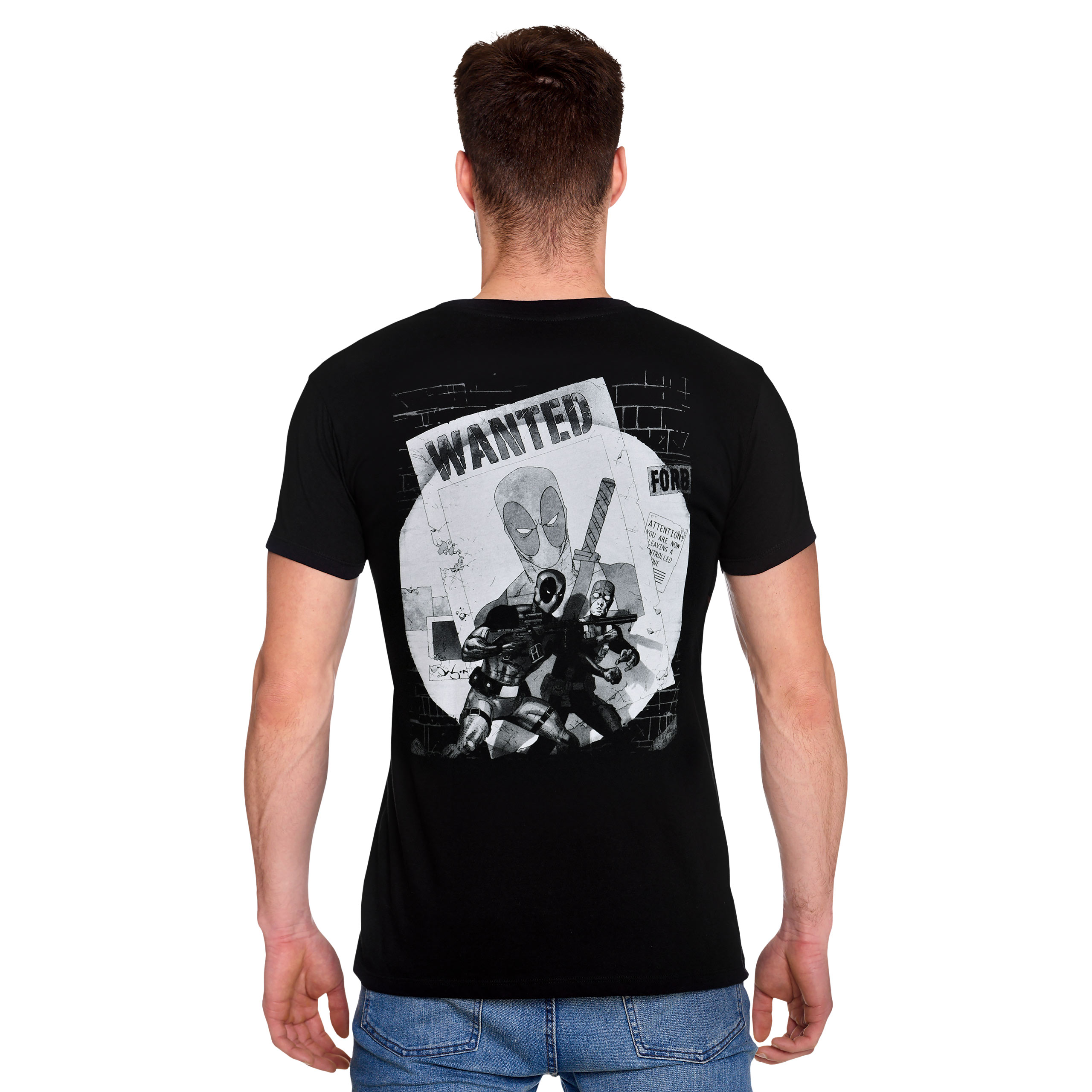Deadpool - T-shirt Wanted noir