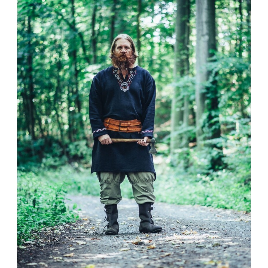 Mittelalter Hose Magnus mit Beinschnürung grün