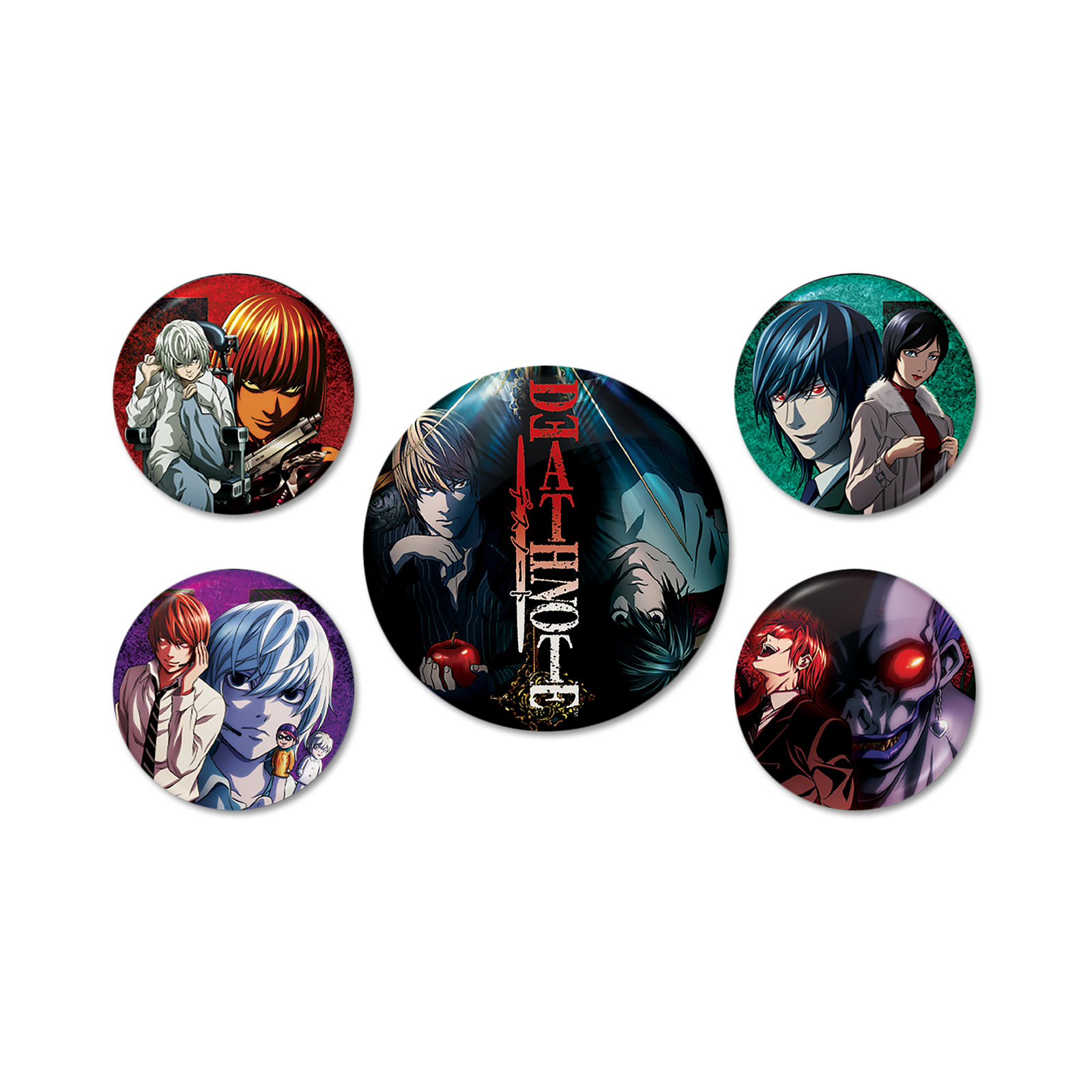Death Note - Connections Of Fate Knoppen set van 5
