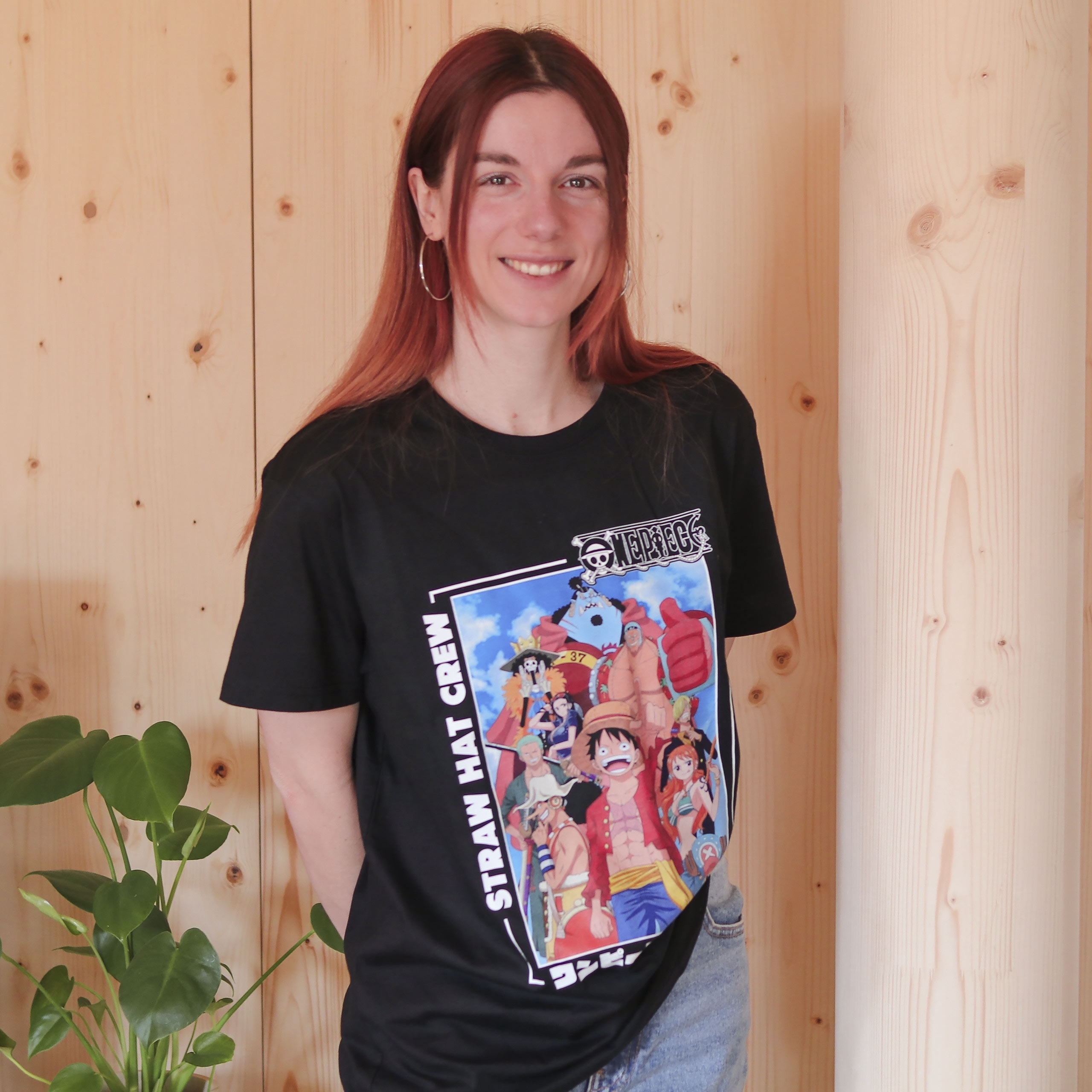 One Piece - Koszulka Piraci Słomianego Kapelusza czarna