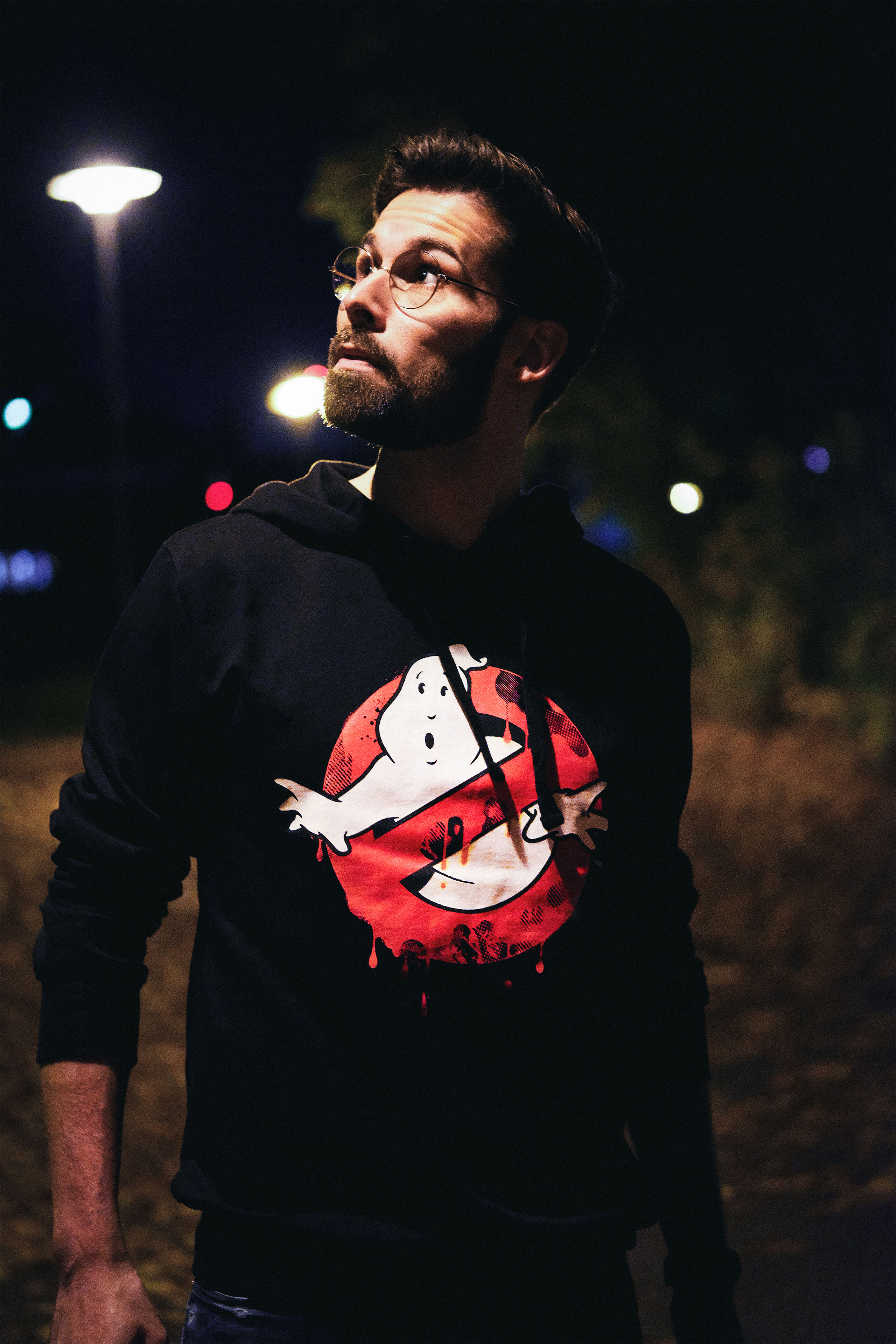Ghostbusters - Glow in the Dark Logo Hoodie Zwart