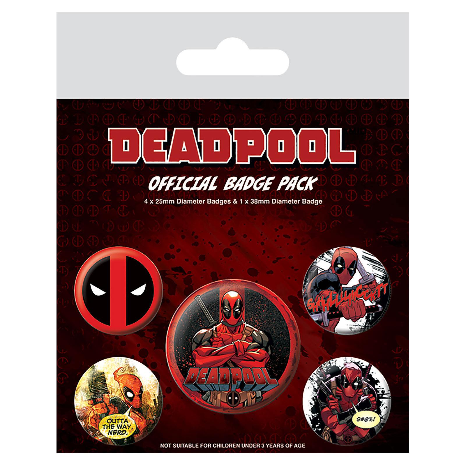 Set de 5 boutons Deadpool