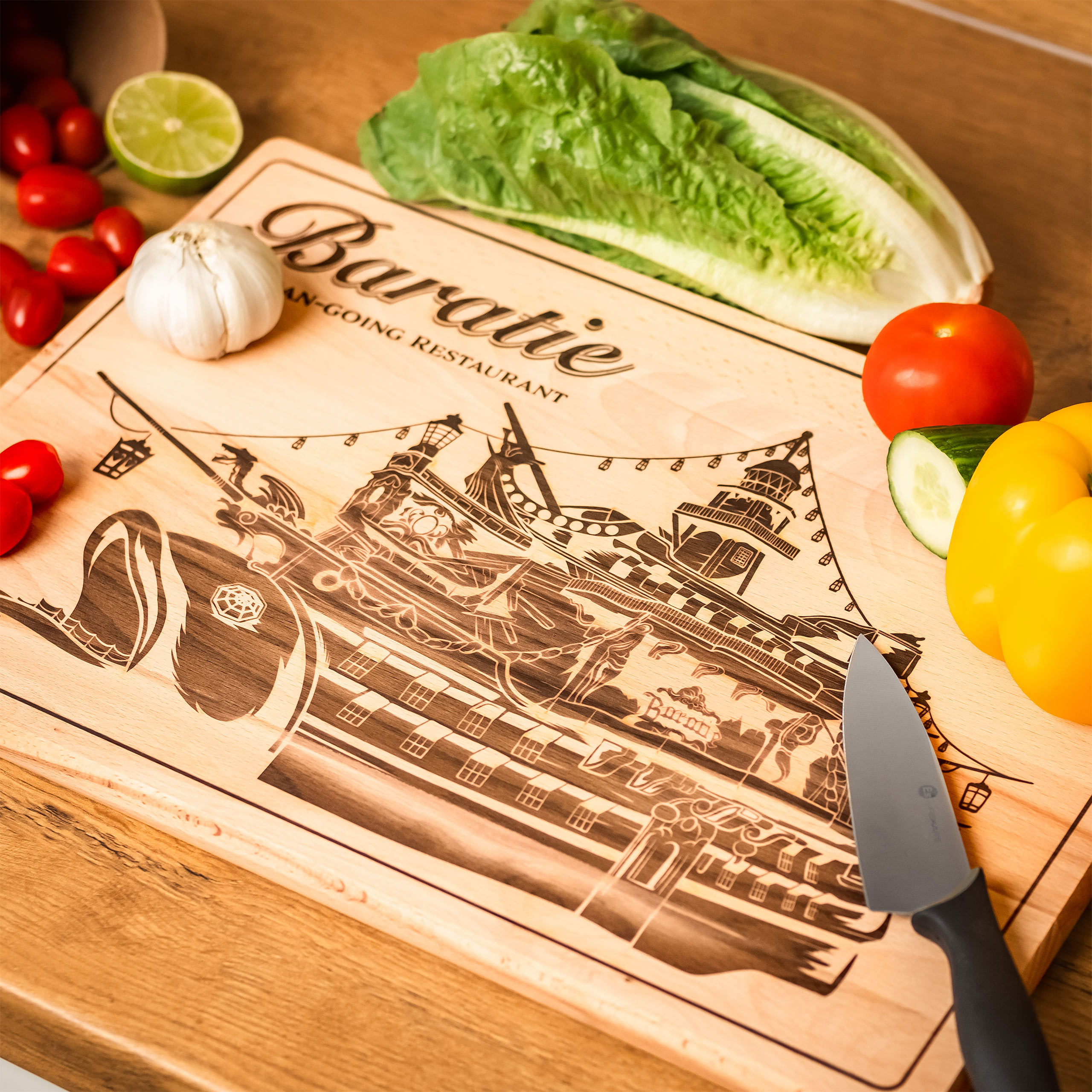 One Piece - Baratie Cutting Board Beech