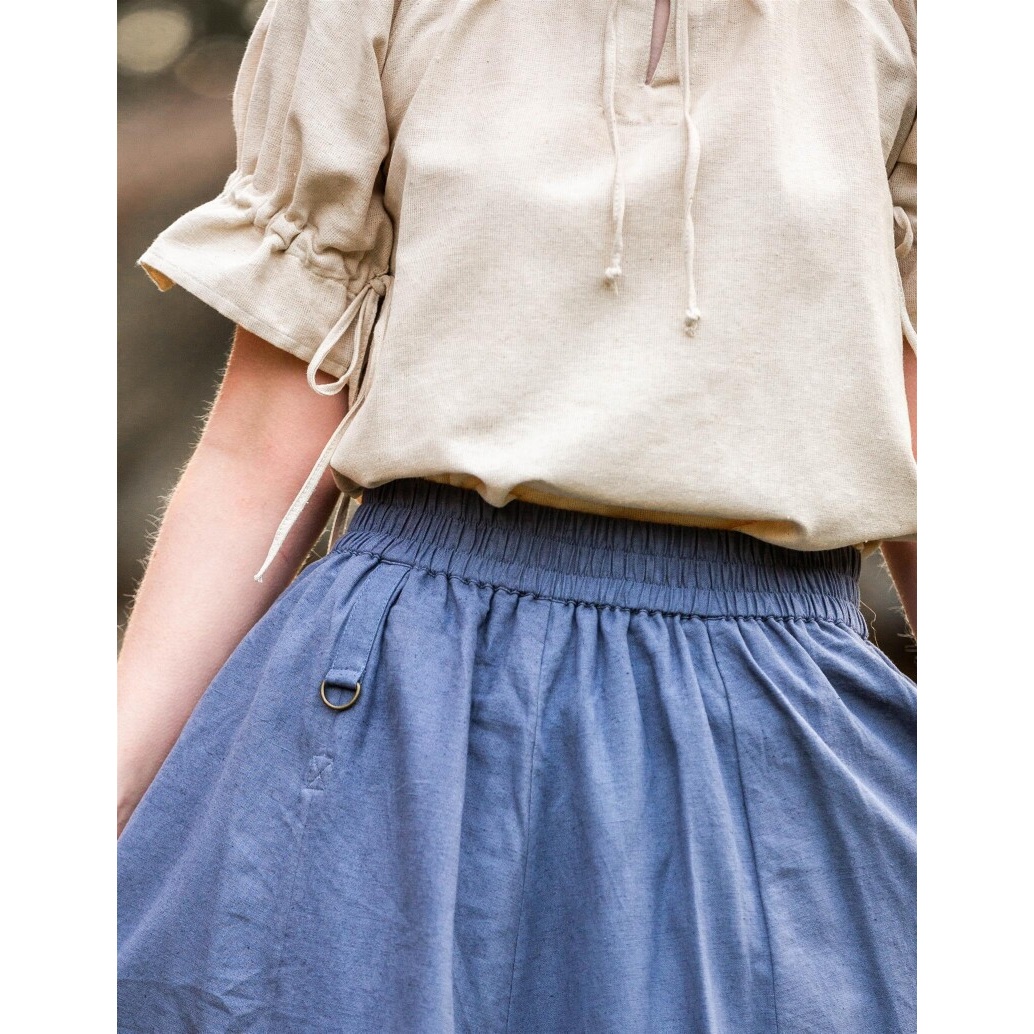 Medeltida kortärmad blus Verena beige