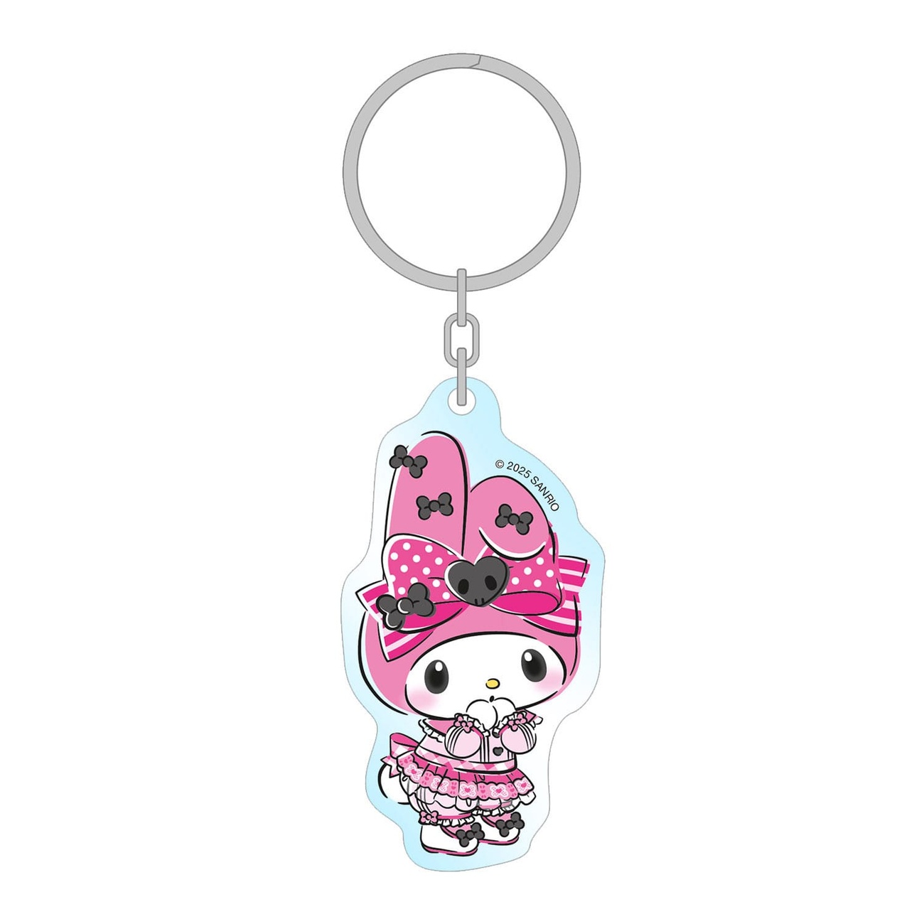 Sanrio Pink Black Party Series Acrylic Keychain My Melody 7 cm