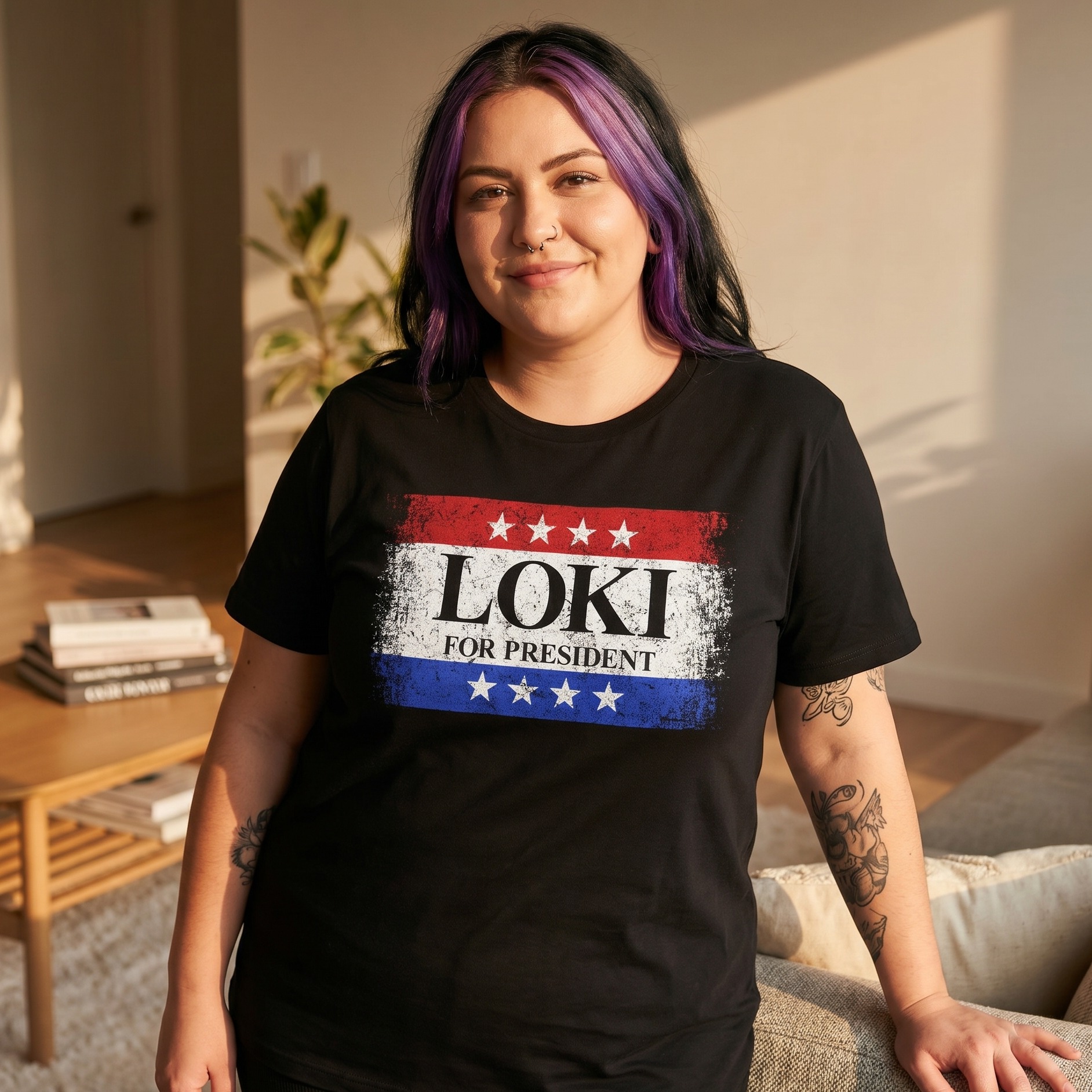 For President T-Shirt schwarz für Loki Fans