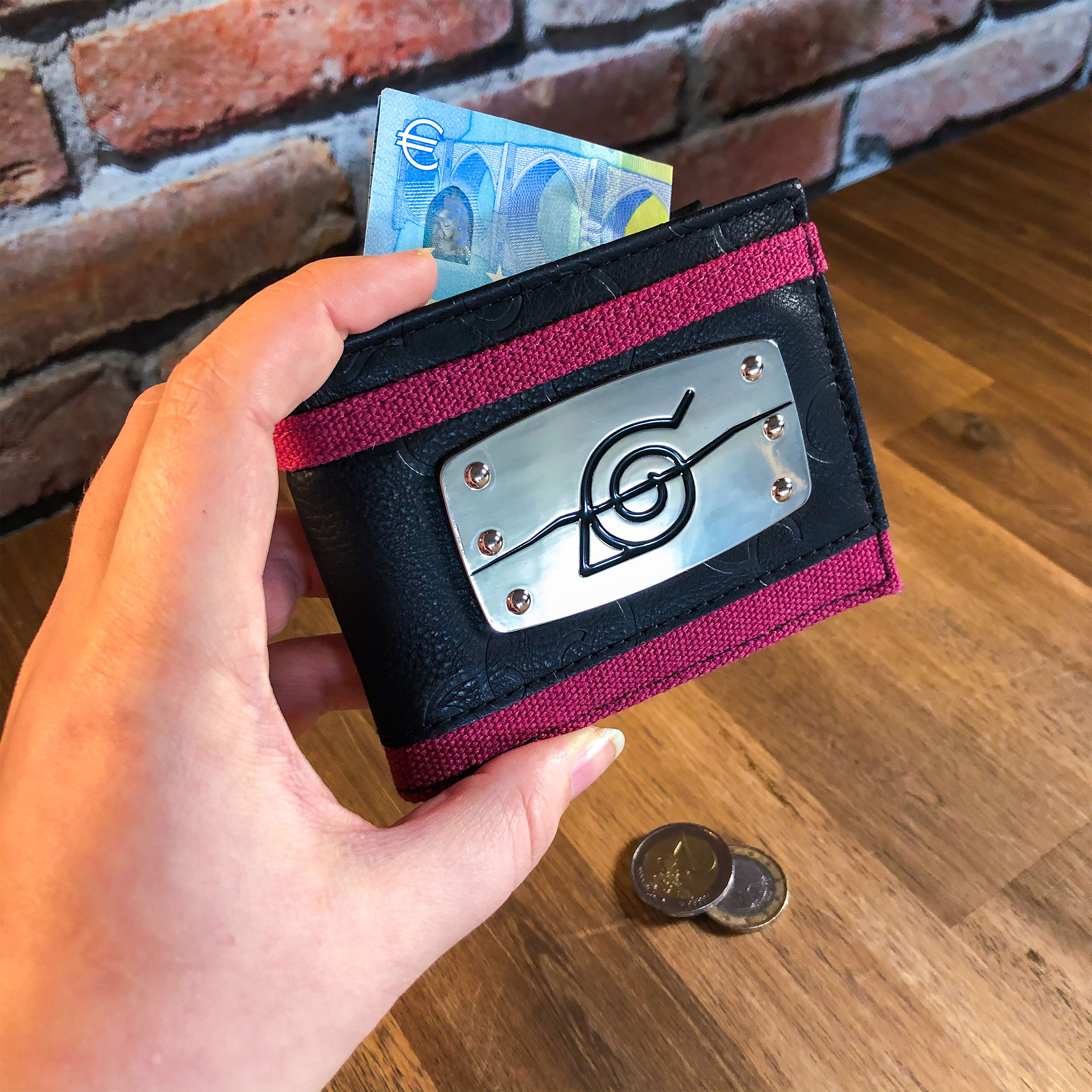 Naruto - Anti Konoha Metal Symbol Wallet
