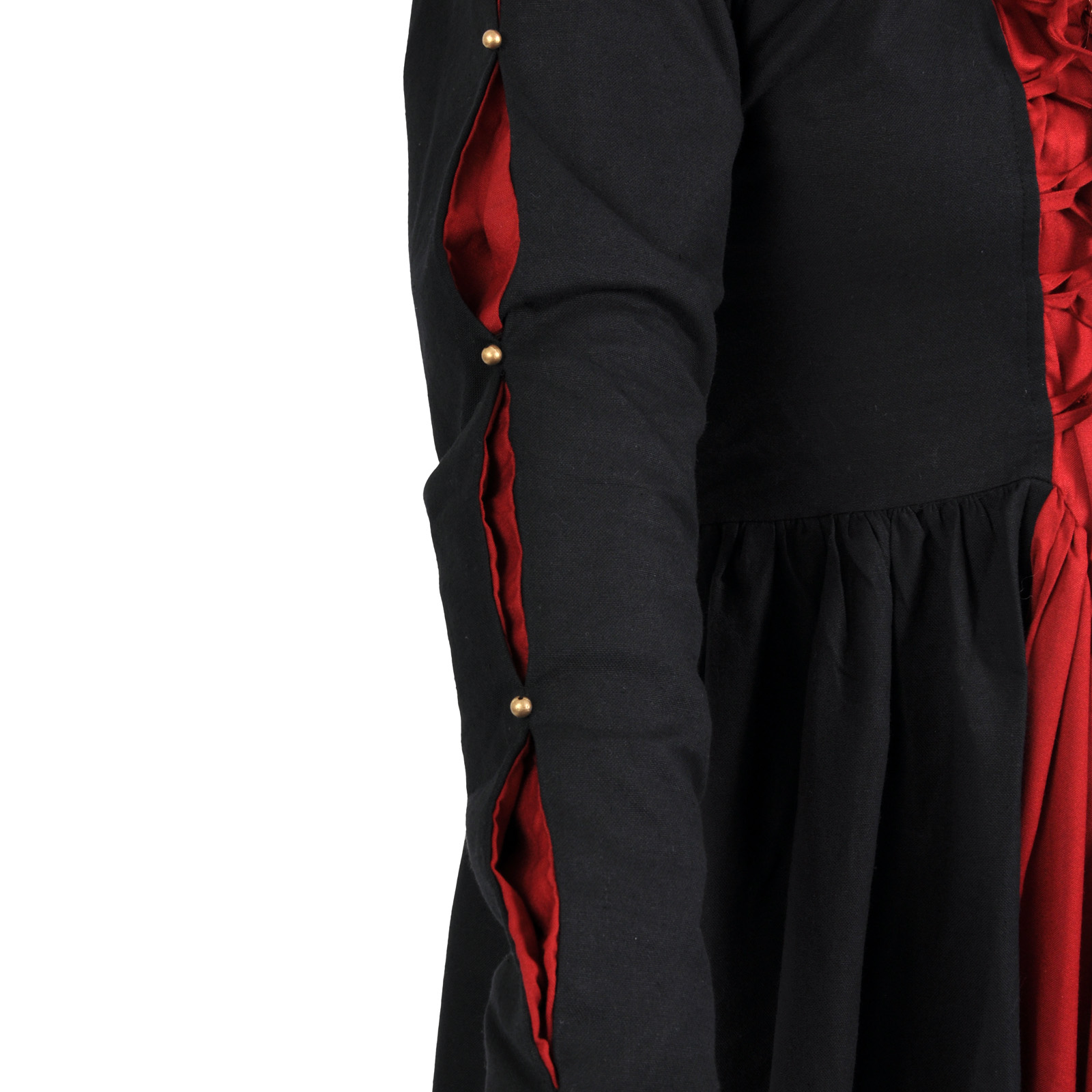 Robe Médiévale Orianne Noir-Rouge