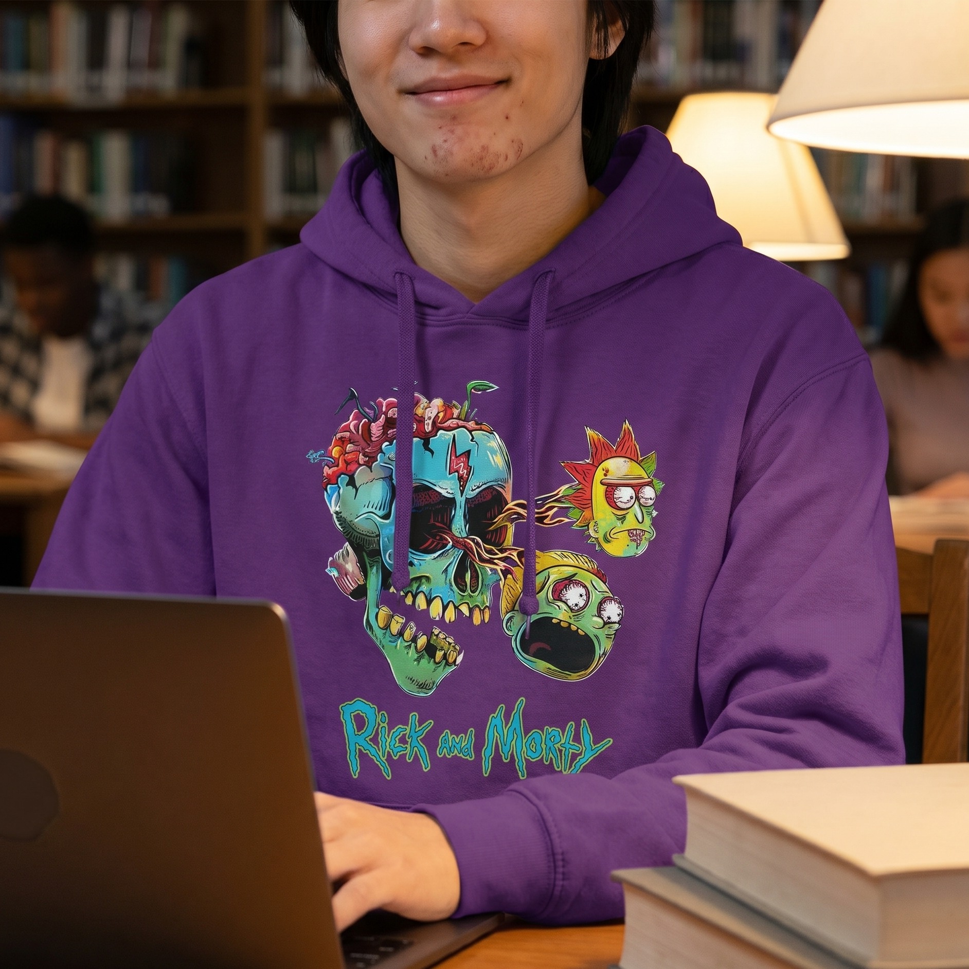Rick and Morty - Sweat à capuche Morty et Rick Face