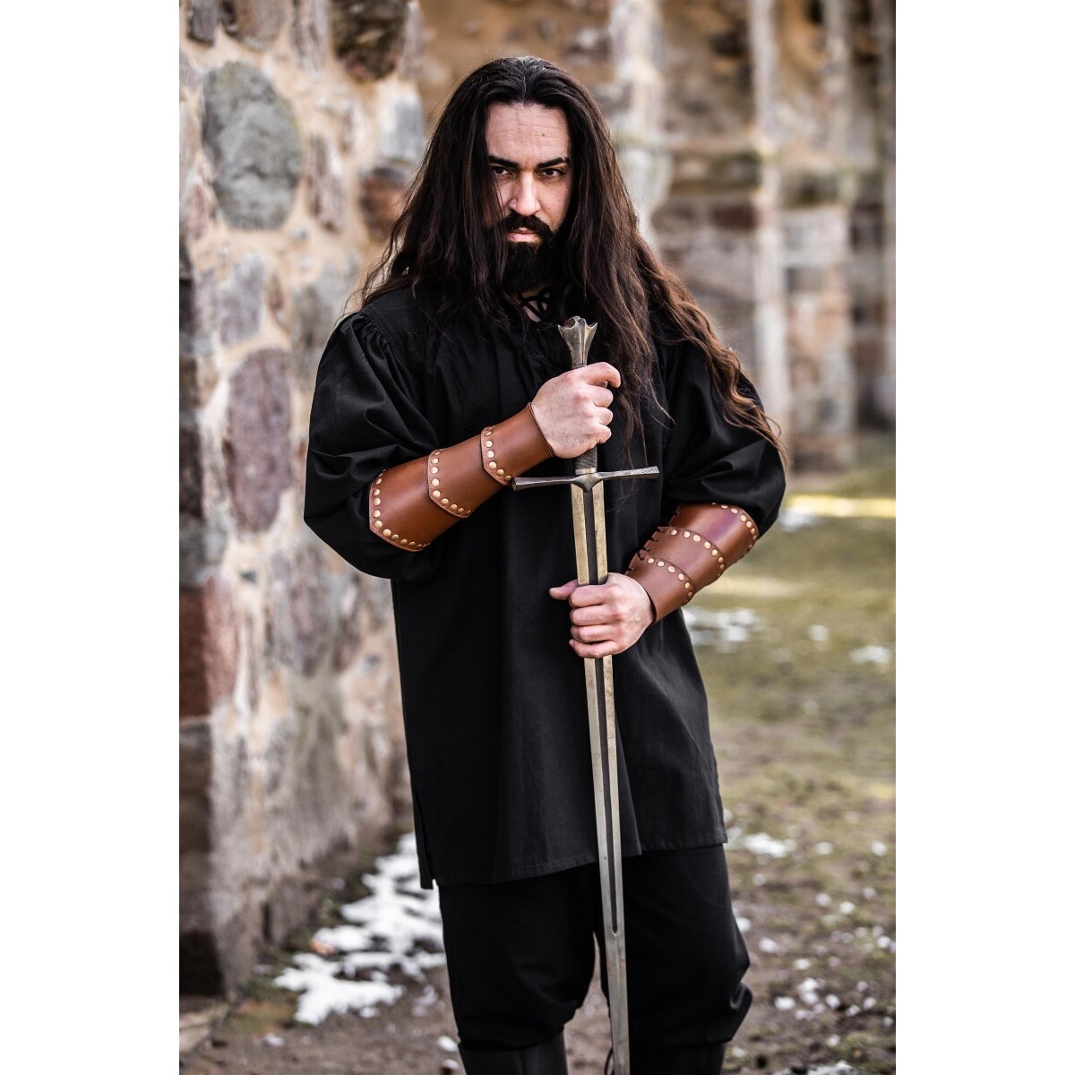 Camisa medieval Ulrich negra