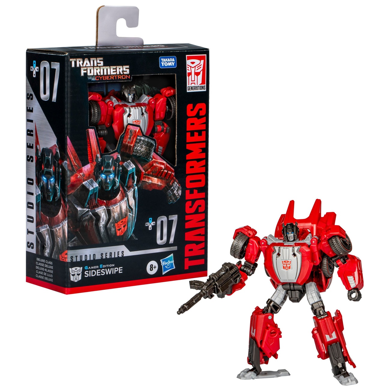 Transformers: War for Cybertron Studio Series figura de acción Deluxe Class Gamer Edition Sideswipe 11 cm