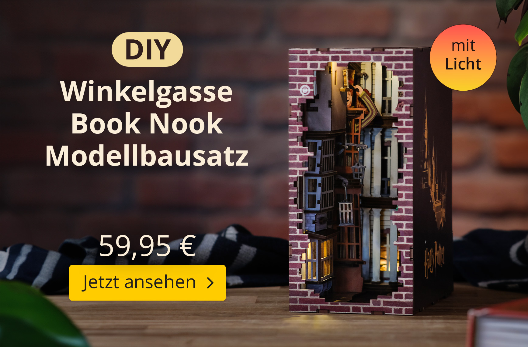 Harry Potter Winkelgasse Book Nook Modell Bausatz