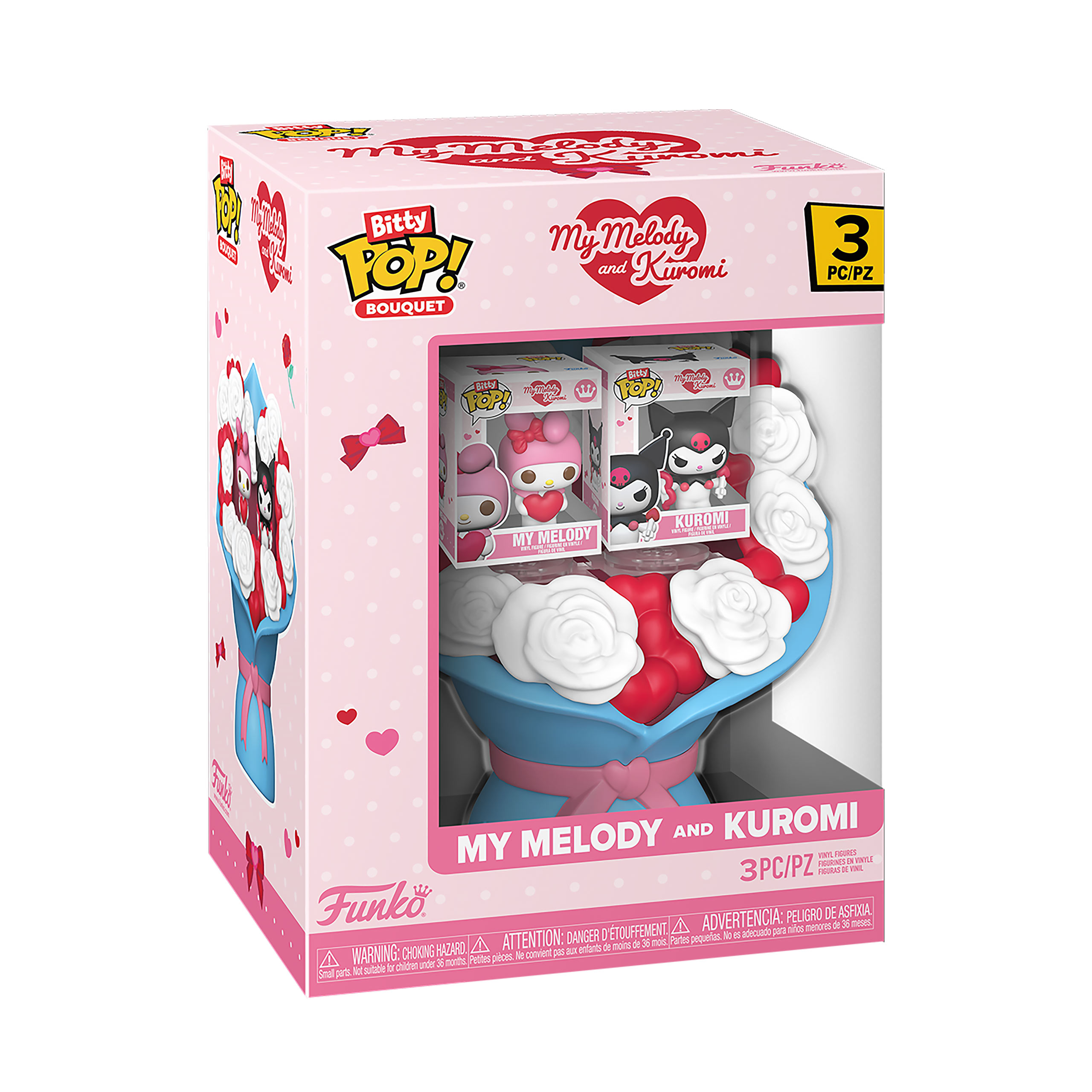 Hello Kitty and Friends Kuromi en Hello Kitty Valentines Funko Bitty Pop Bouquet - Sanrio