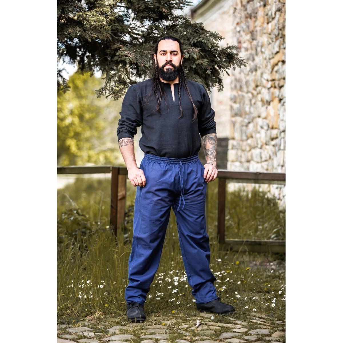 Pantaloni medievali Veit blu