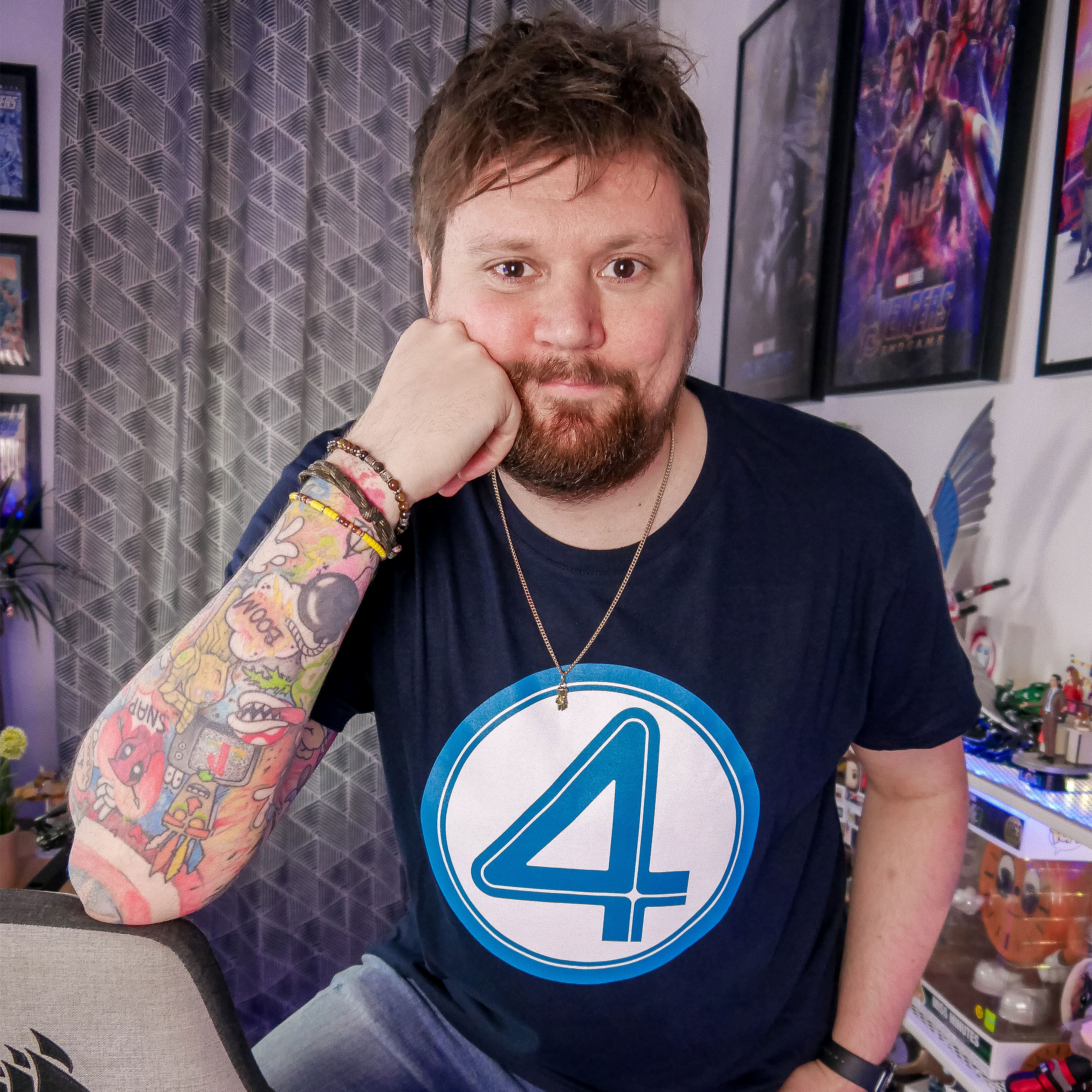 Fantastic Four - Emblem T-Shirt blau