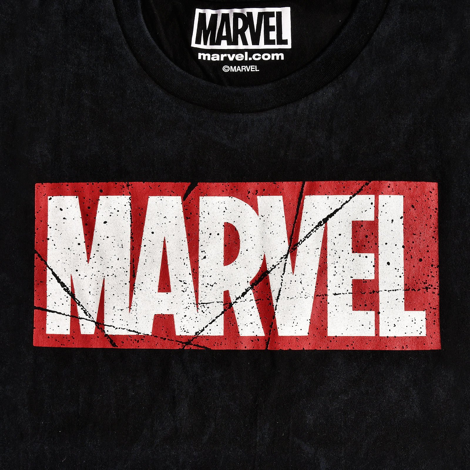 Marvel - T-shirt logo vintage noir