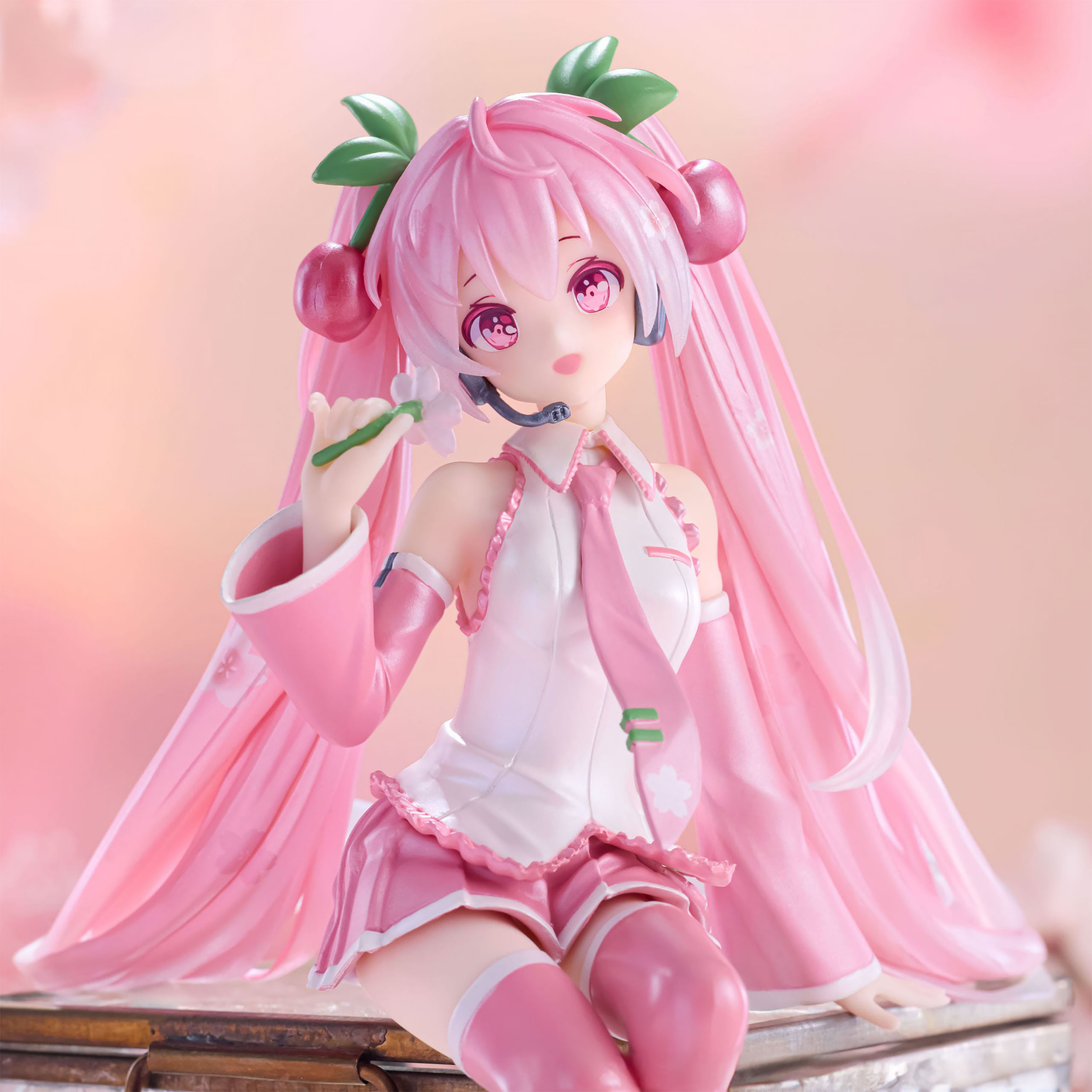 Hatsune Miku - Sakura Miku Noodle Stopper Figur Pearl Color Version