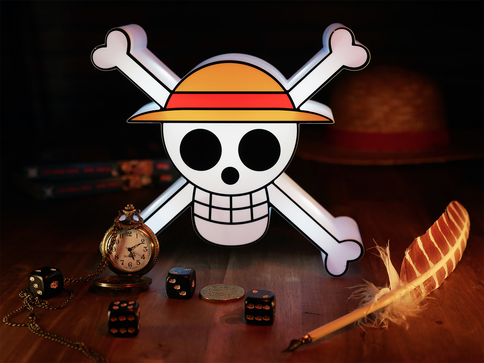 One Piece - Strohhutbande Skull Tischlampe