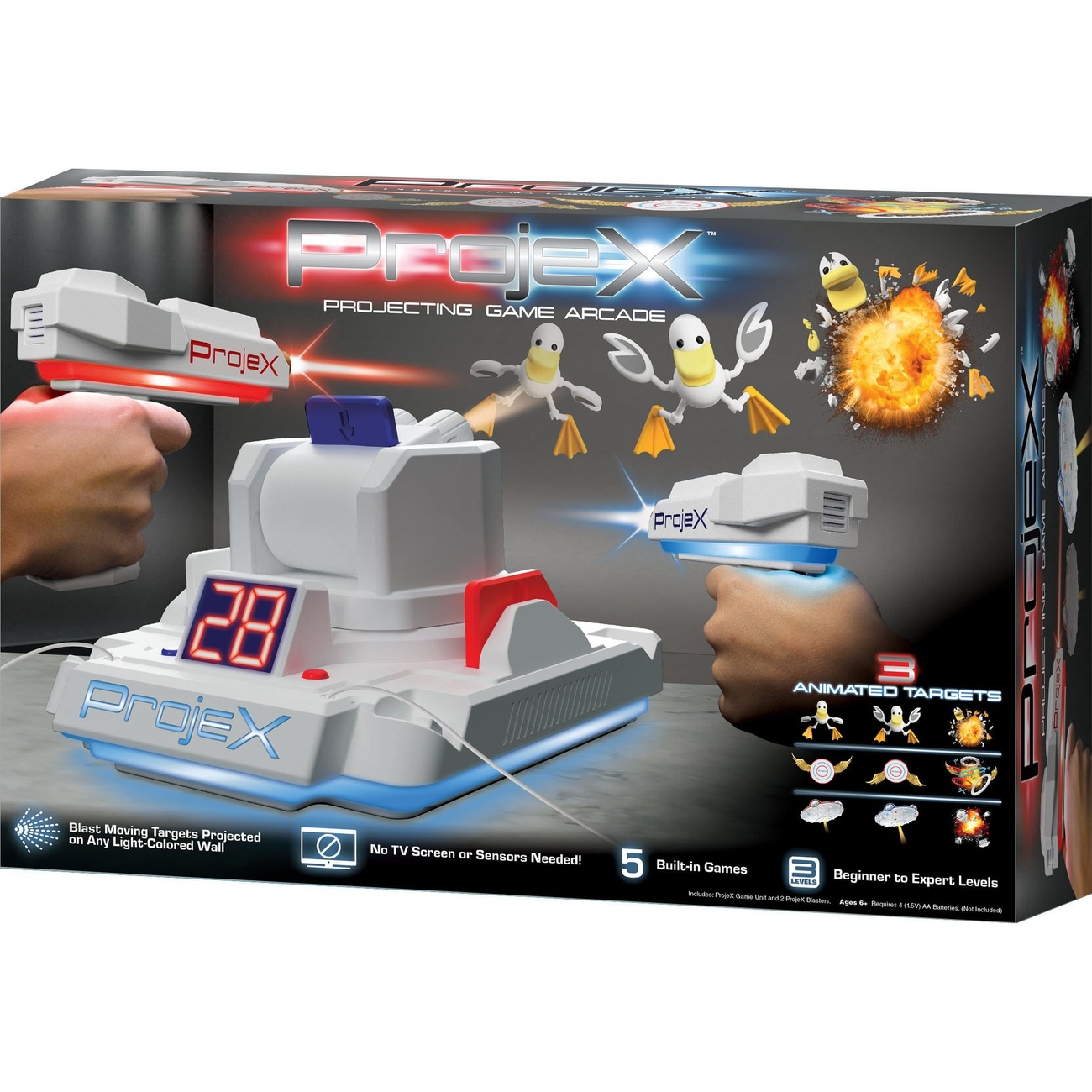 Laser X Projex – Juego arcade de dianas animadas para 2 jugadores