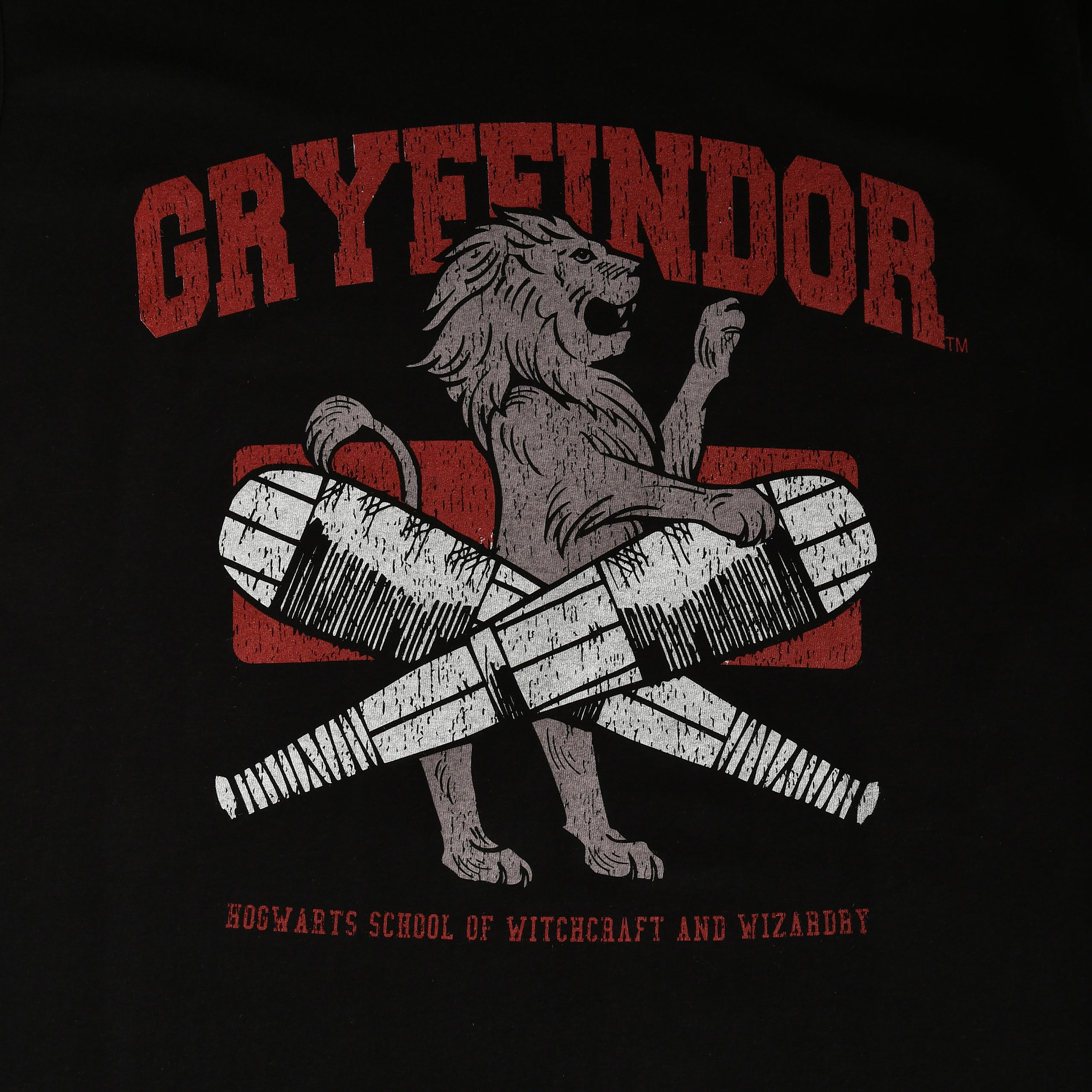 Gryffindor Quidditch College T-Shirt schwarz - Harry Potter