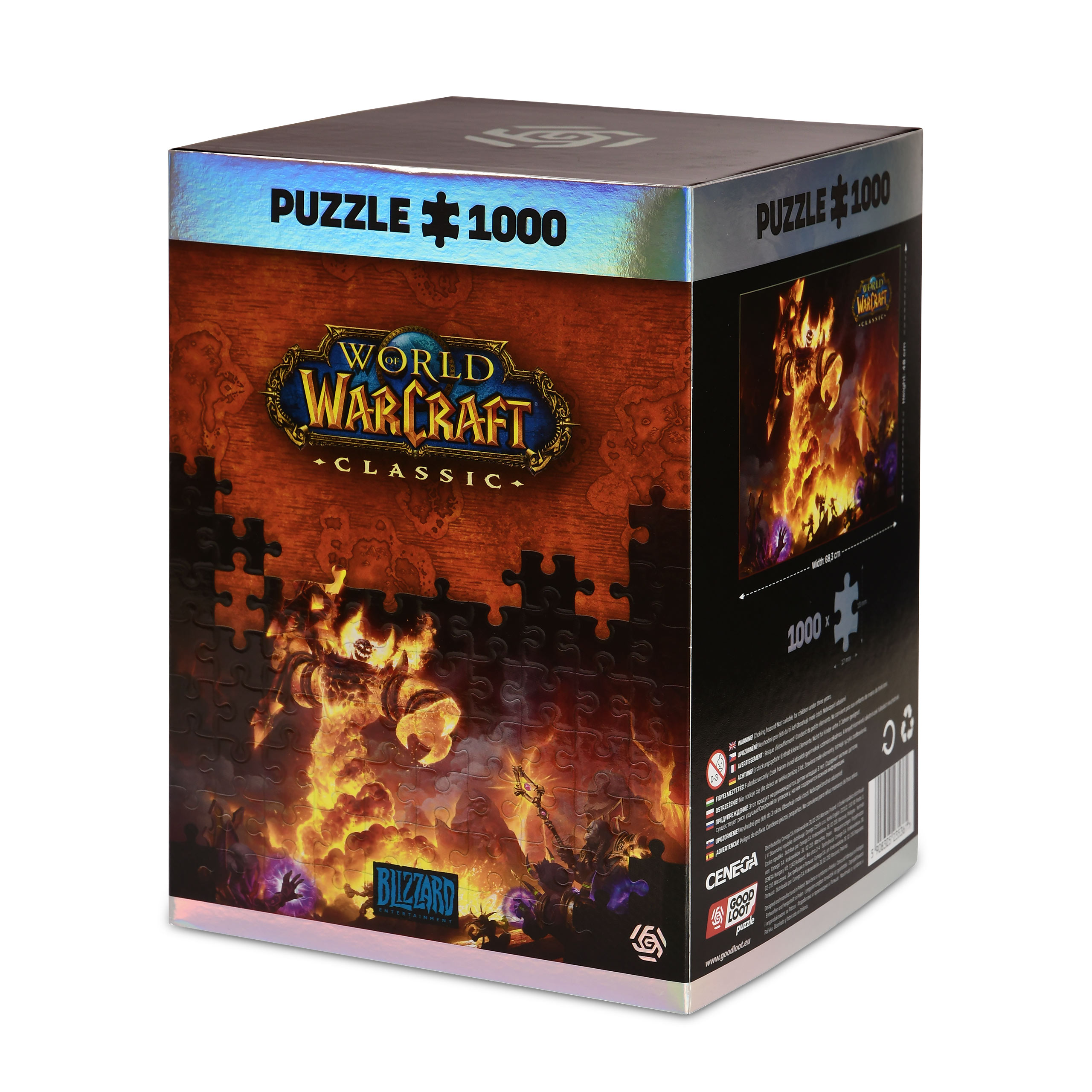 World of Warcraft - Puzzle Ragnaros avec sac en tissu logo