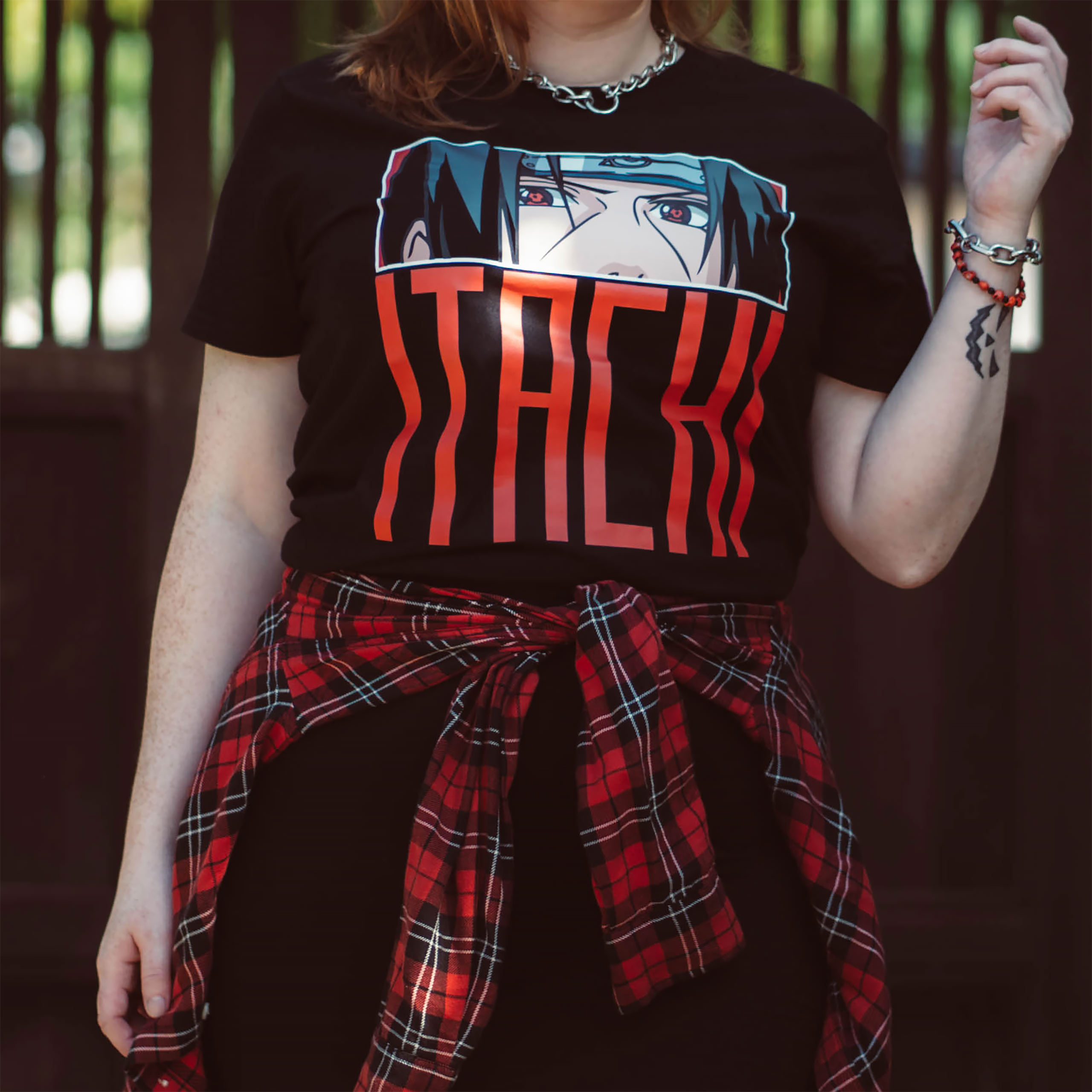 Naruto - T-shirt Itachi Eyes nero