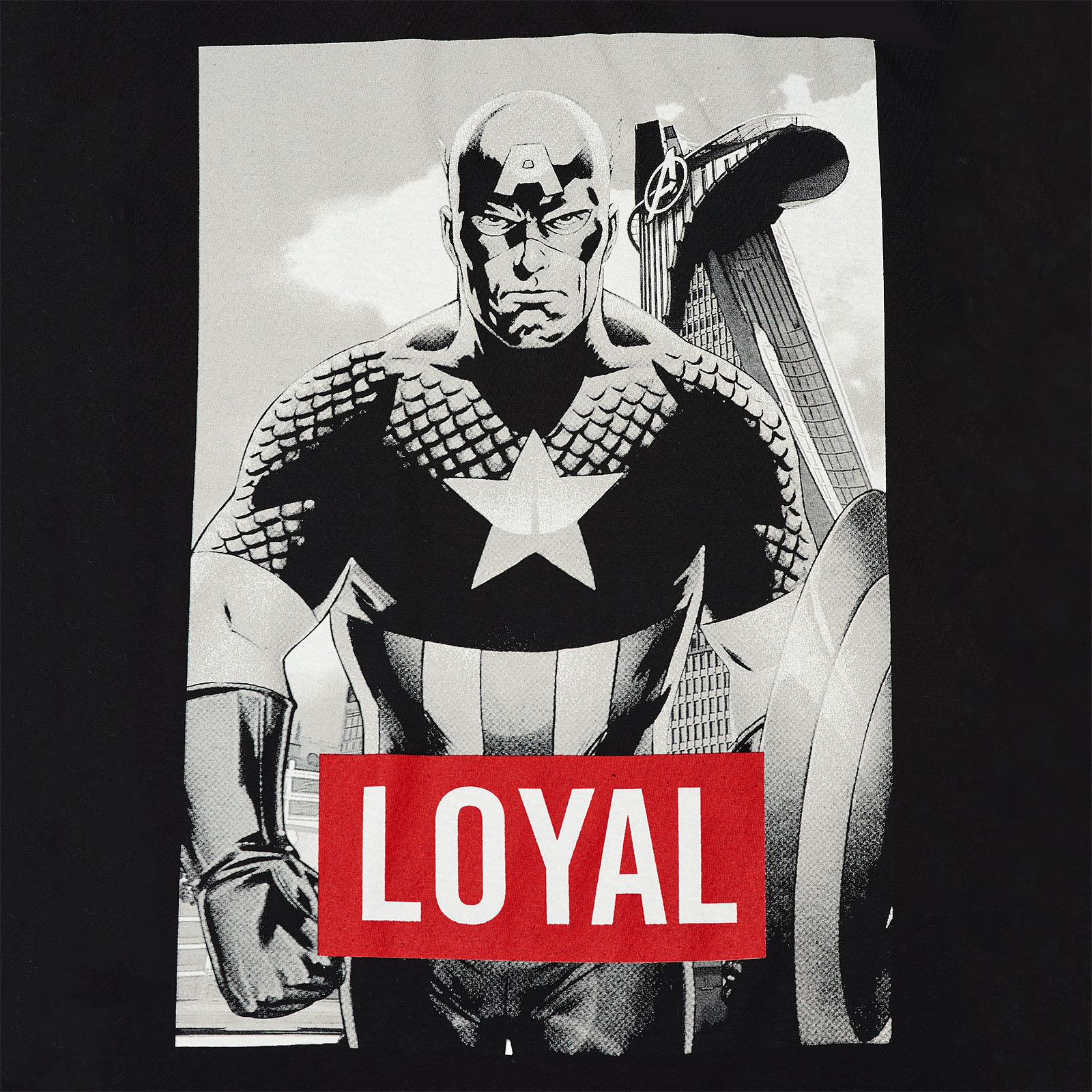 Avengers - Captain America Loyal T-Shirt schwarz