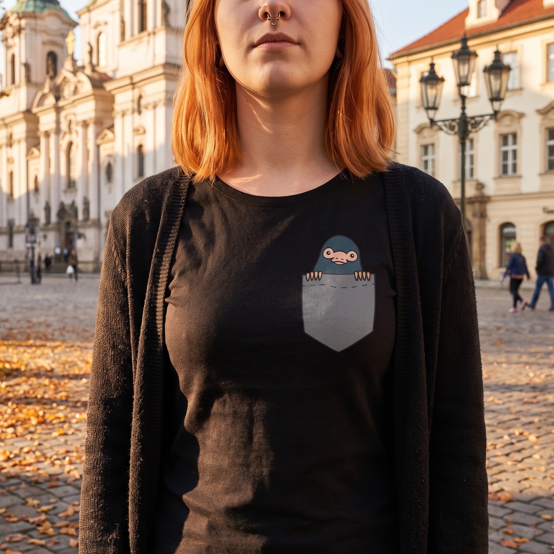 Pocket Niffler - Fantastiska Vidunder T-shirt dam svart