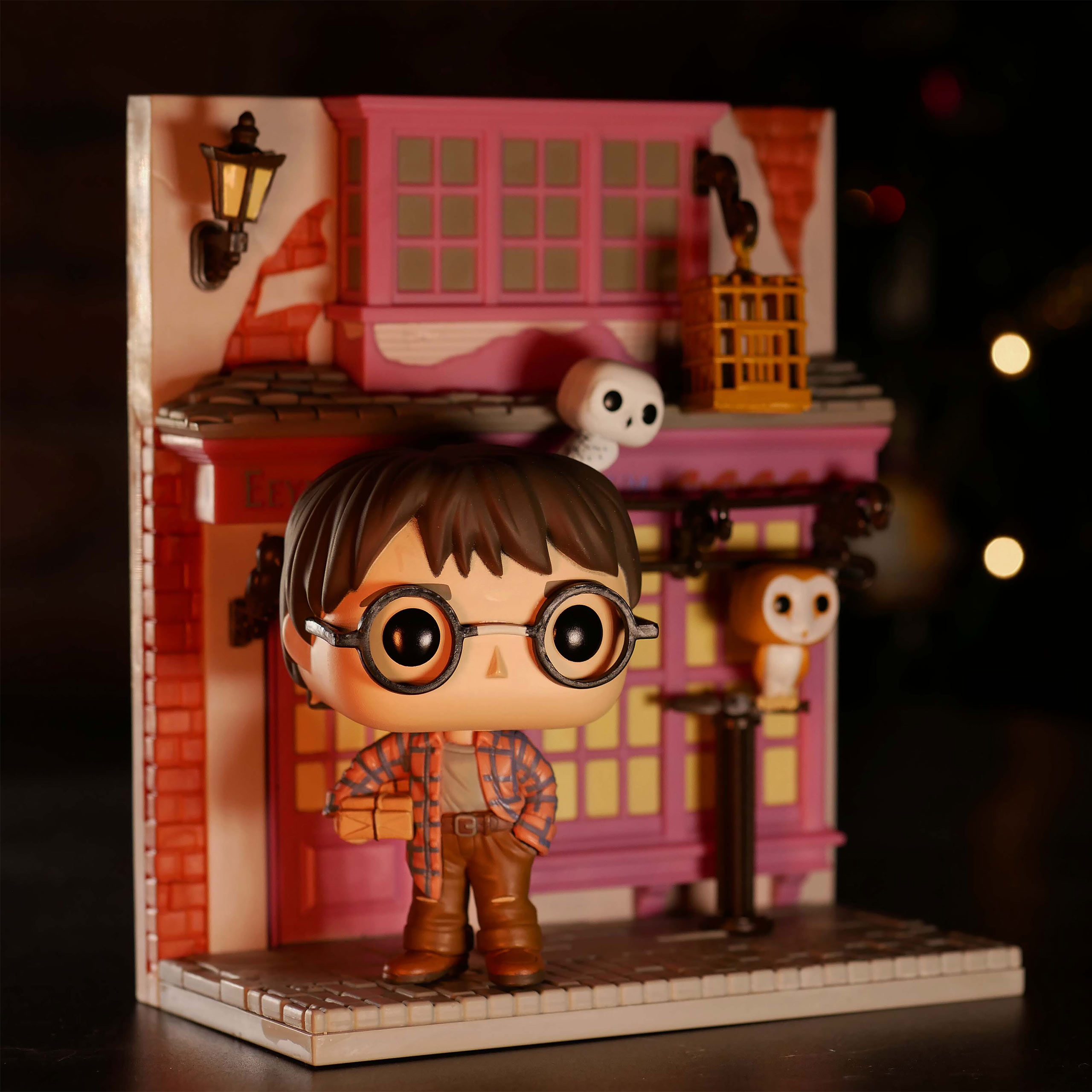 Harry Potter und Eeylops Eulenkaufhaus Funko Pop Figur mit Diorama