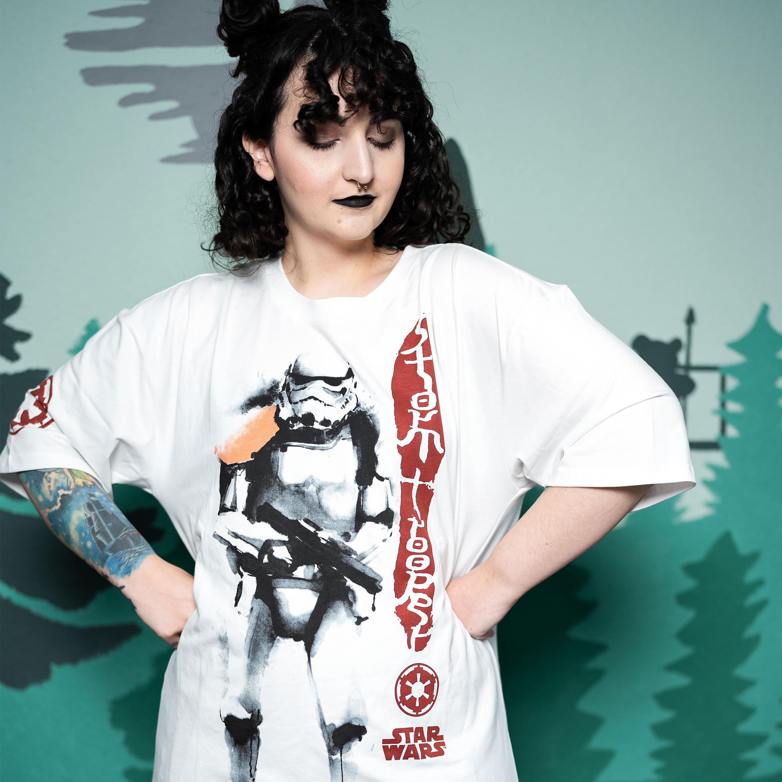 Star Wars - T-shirt oversize Stormtrooper blanc