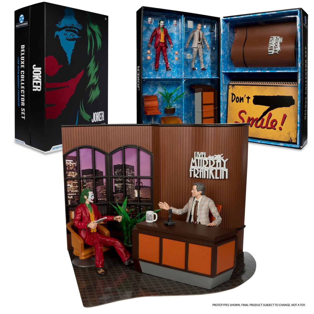 Joker DC Multiverse (película Joker) Figura de acción Deluxe de coleccionista The Joker (Live with Murray Franklin) Edición limitada 18
