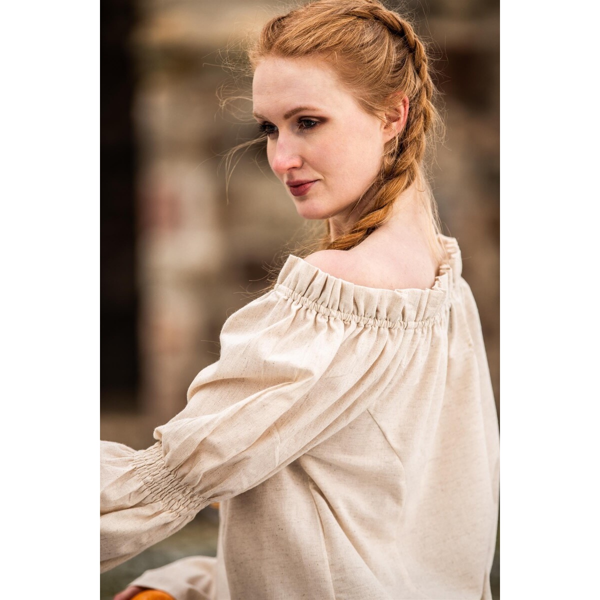 Mittelalter Bluse Coletta beige