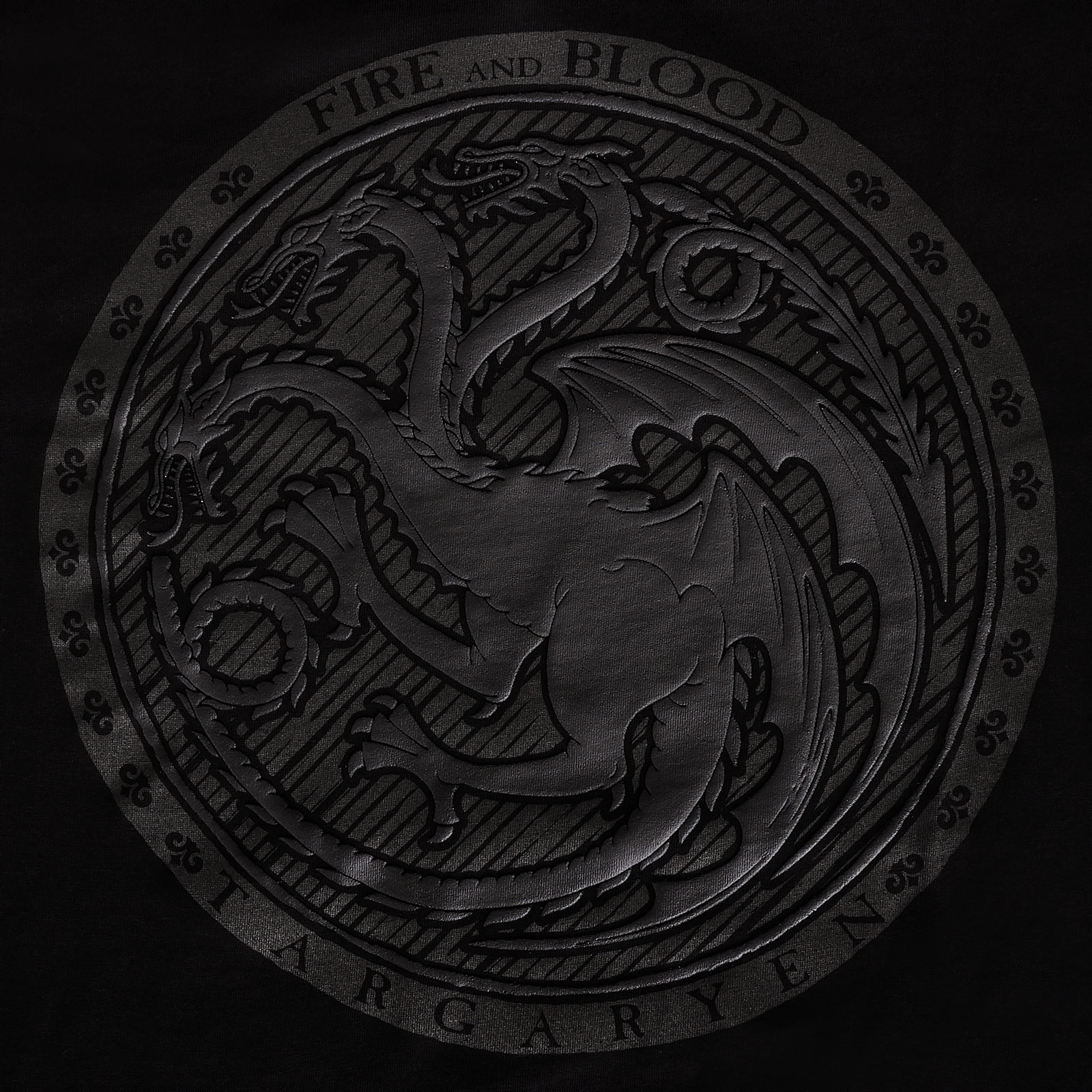 Game of Thrones - T-shirt noir avec logo 3D Dark Targaryen