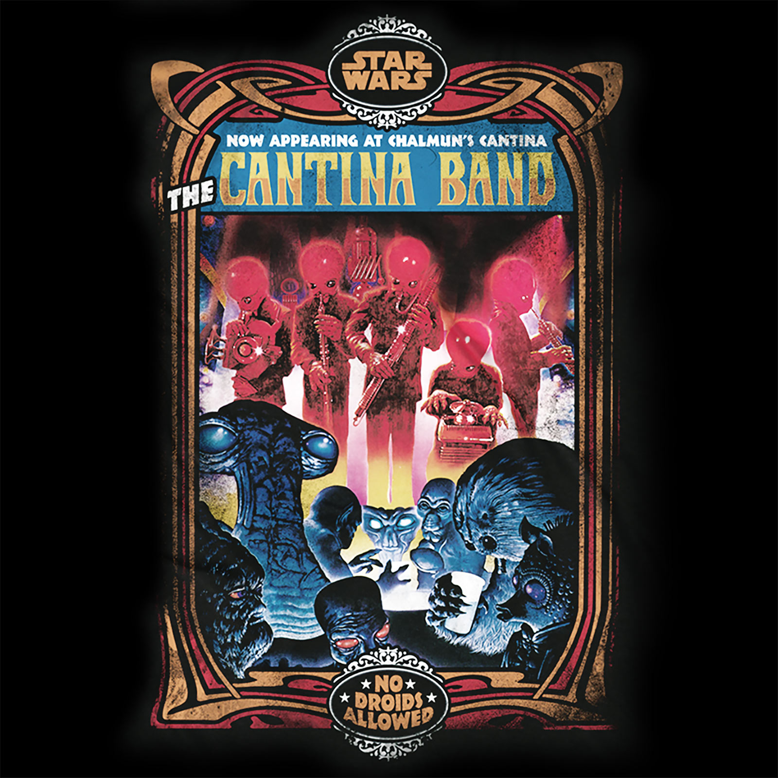 Star Wars - Chalmun's Cantina Band T-Shirt Zwart