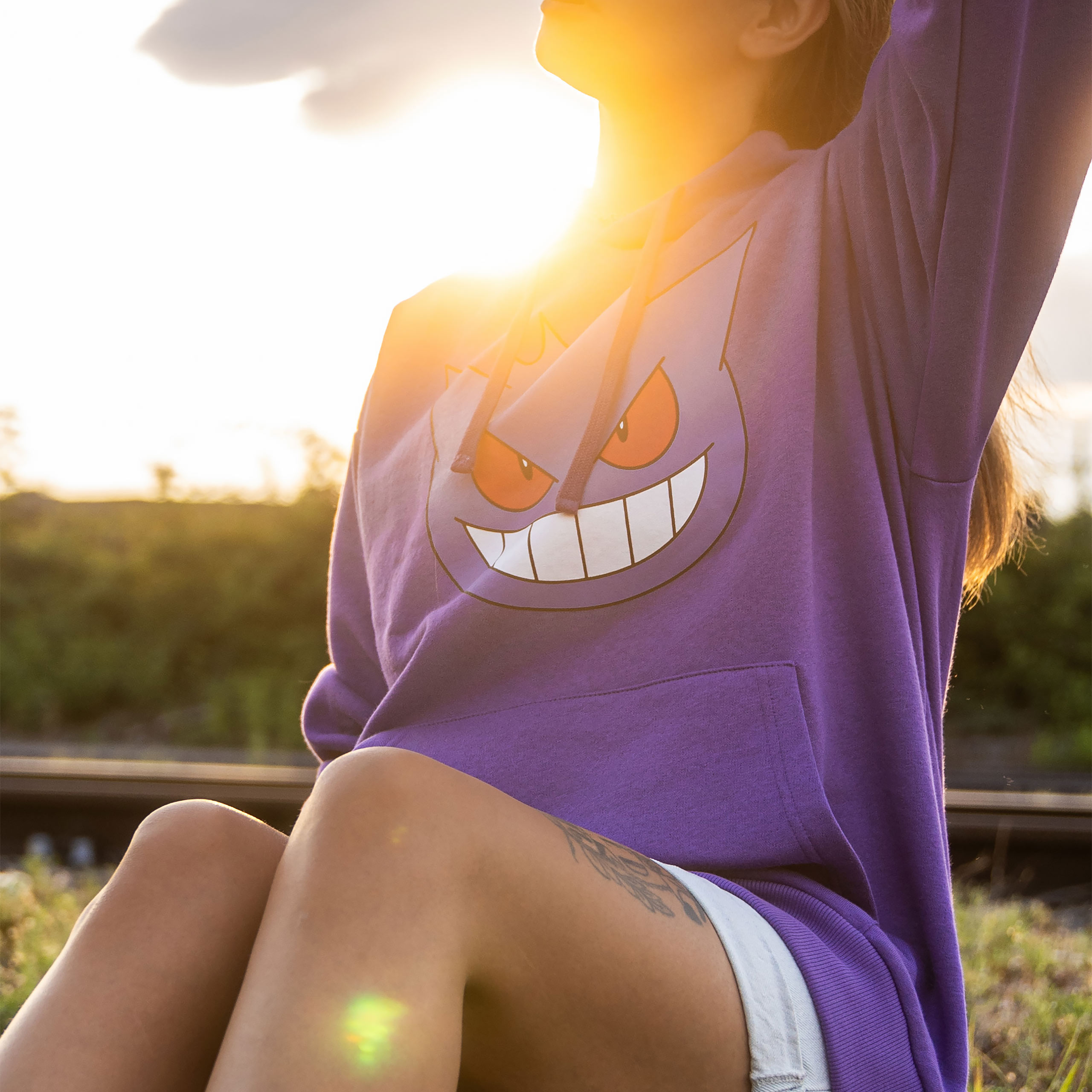 Pokemon - Sweat à capuche visage Gengar