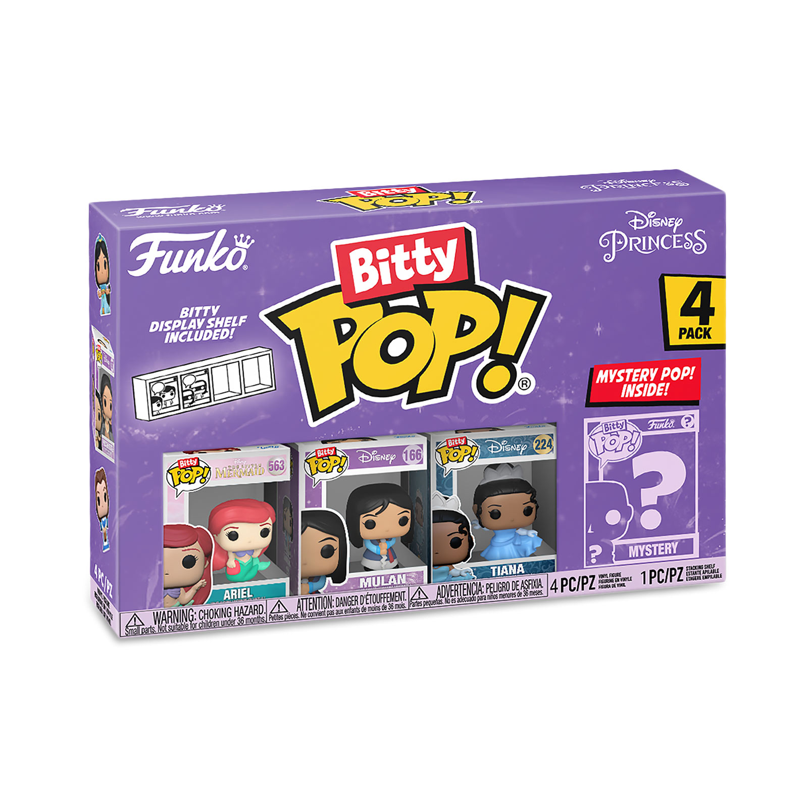 Disney Princess - Funko Bitty Pop Set di 4 figure Serie 3